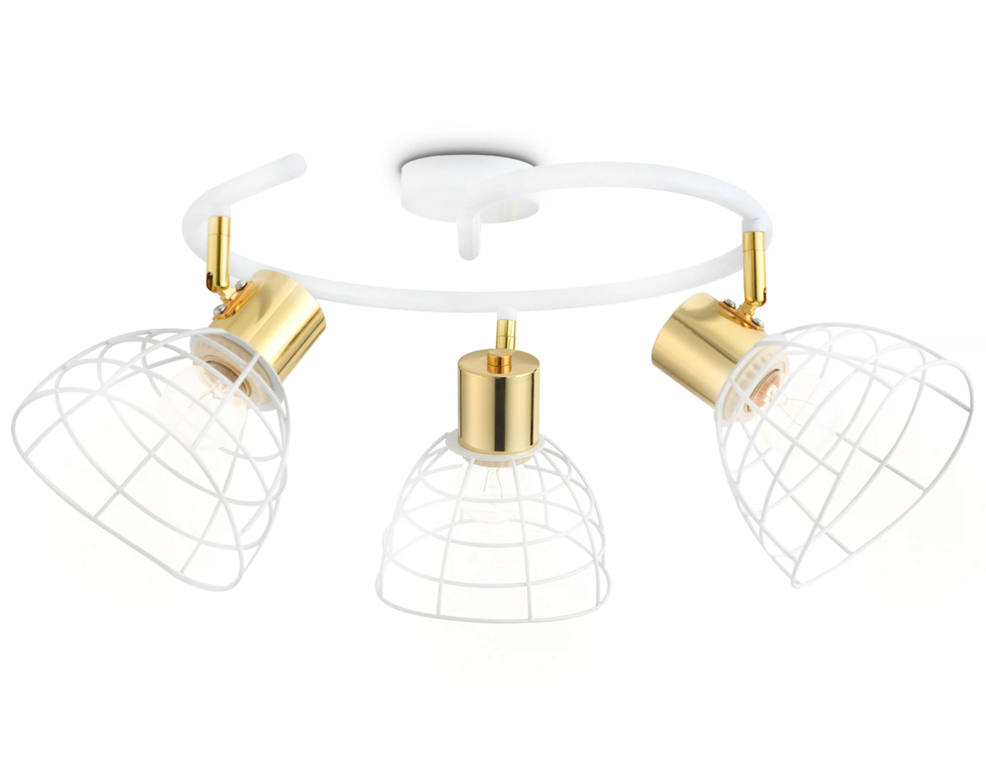 Изображение товара Настенно-потолочный спот в стиле лофт TR8605/3 AMBRELLA LIGHT белый/золото E27*3 max 40W D325*230