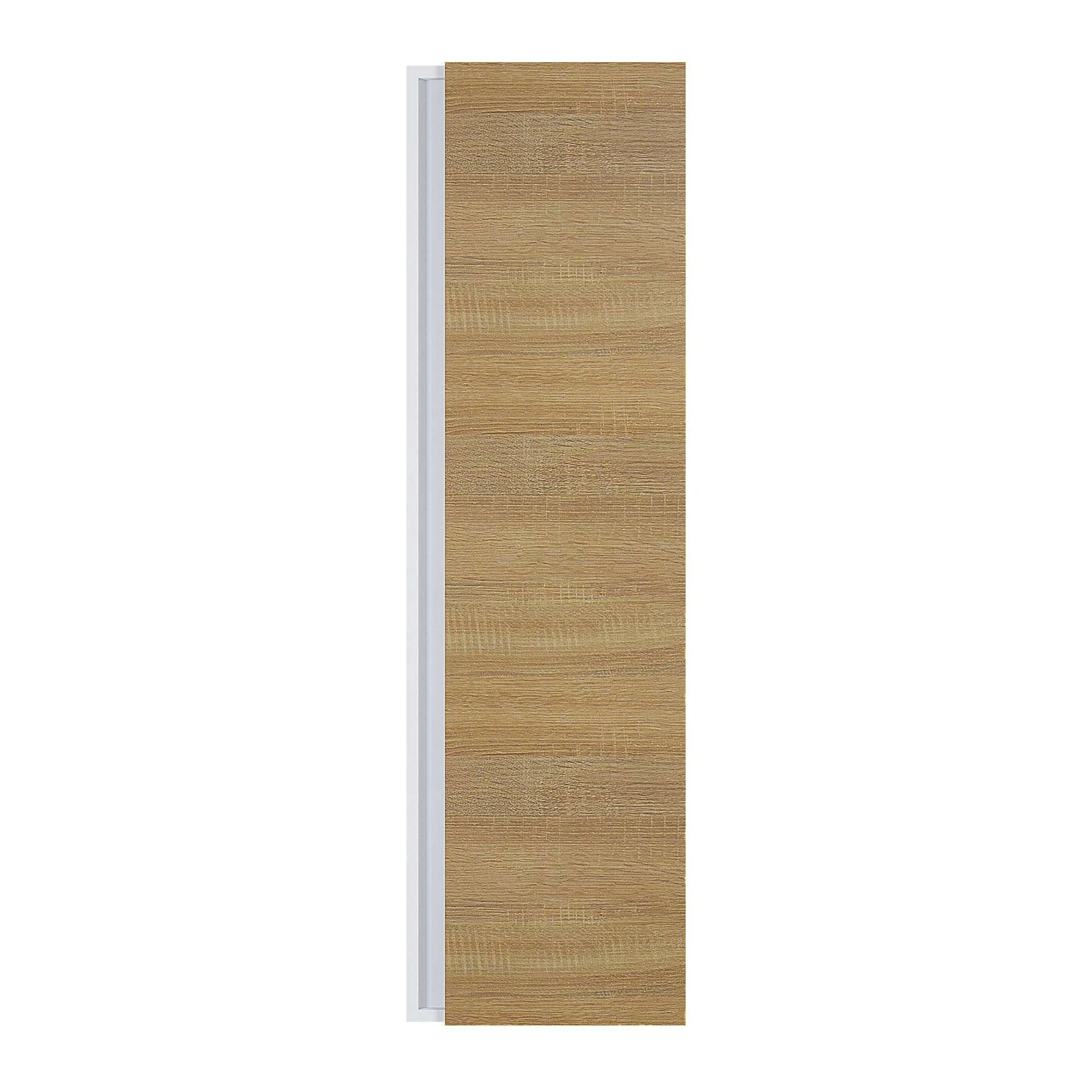 Изображение товара Подвесной шкаф-пенал для ванной комнаты Uperwood Barsa 35х28х120 см, белый/дуб сонома