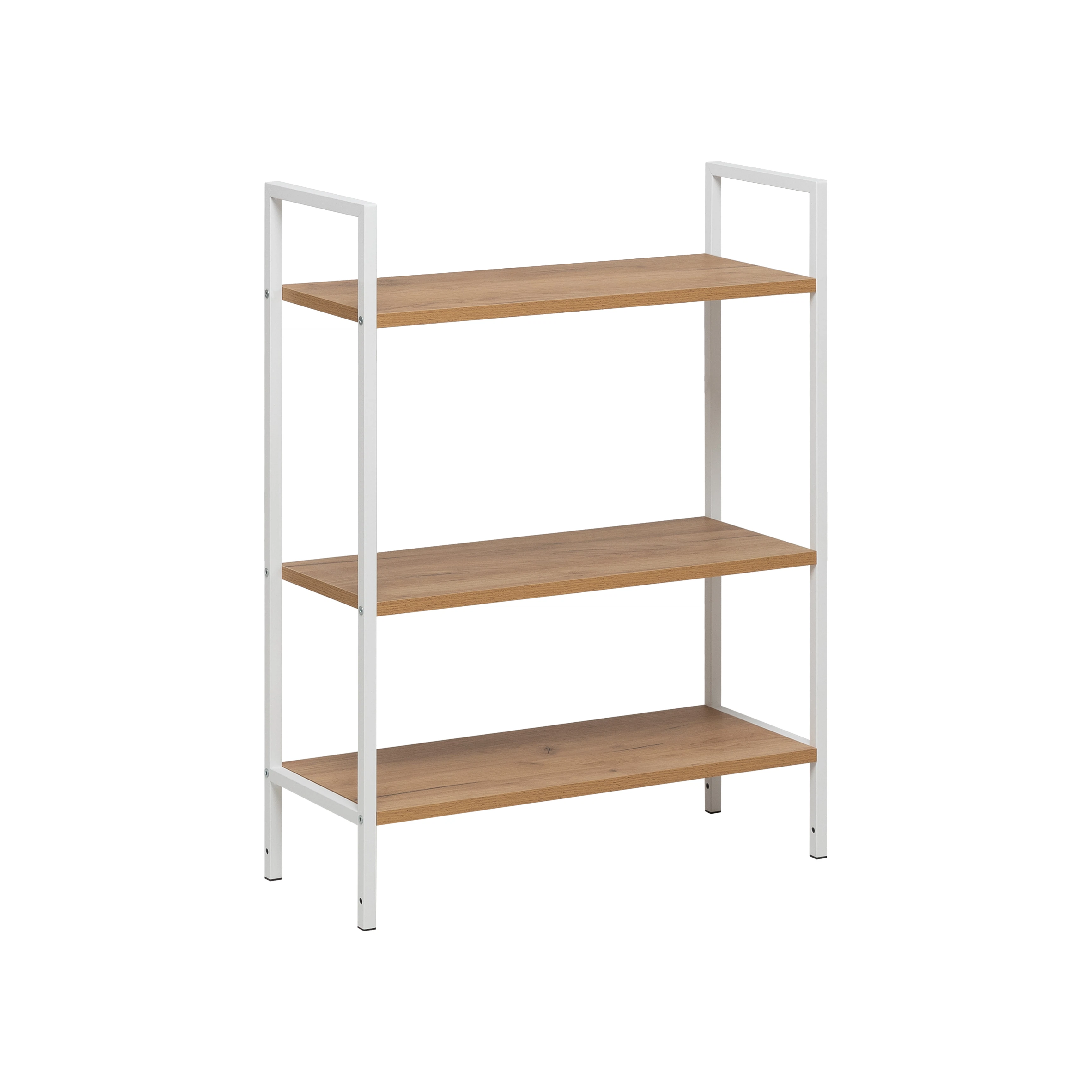 Изображение товара Стеллаж Стилвуд 23 широкий с 3 полками белый и дуб крафт