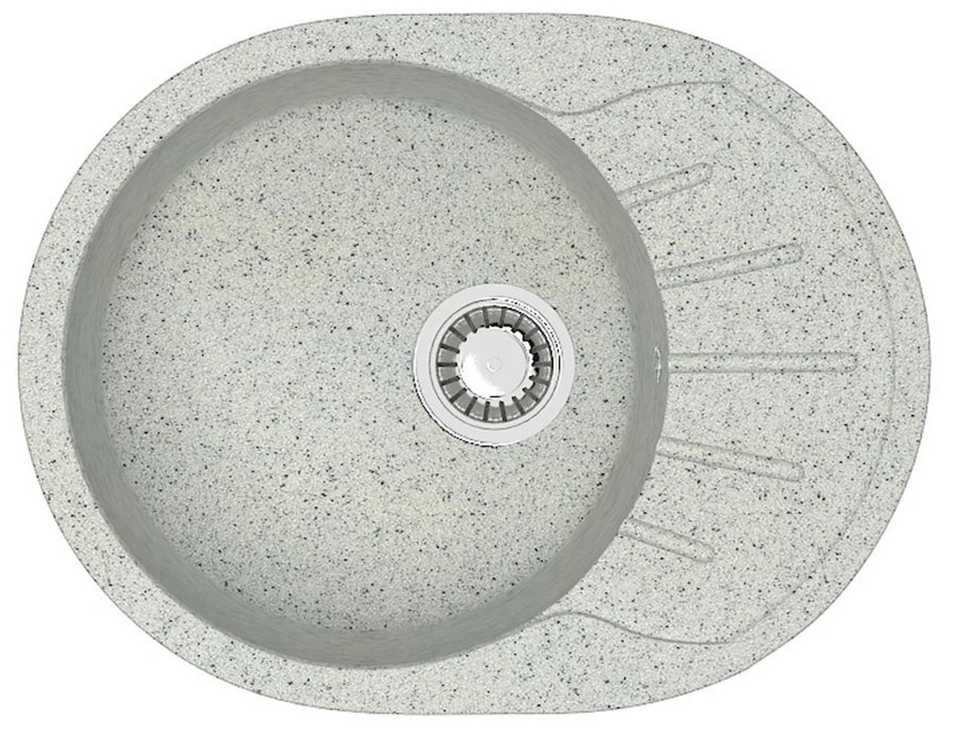 Изображение товара Кухонная мойка Azario Light (575х440х215) Светло-серая (сифон + герметик)