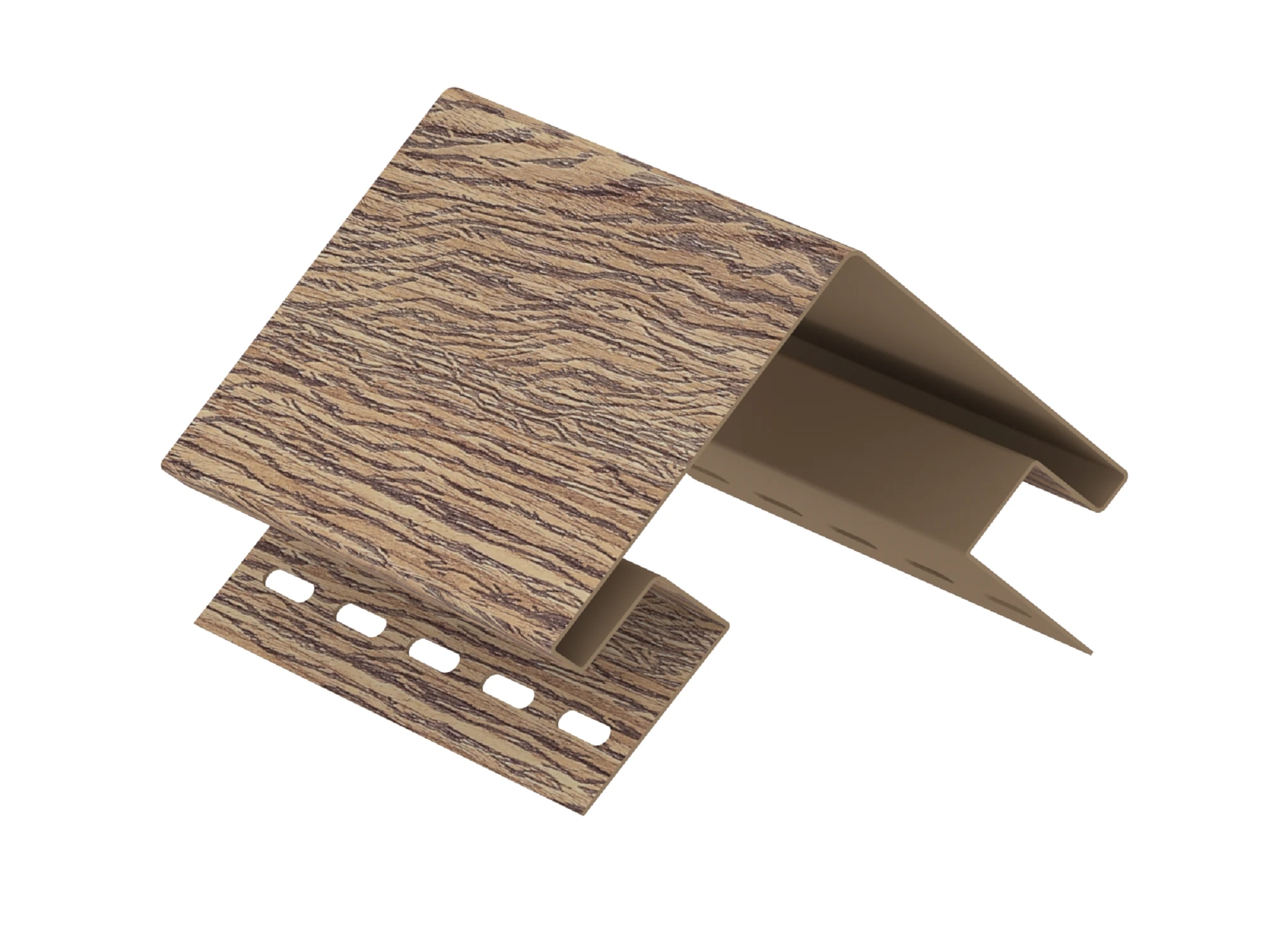 Изображение товара Наружный угол Hokla Лиственница Медовая 74 мм для винилового сайдинга