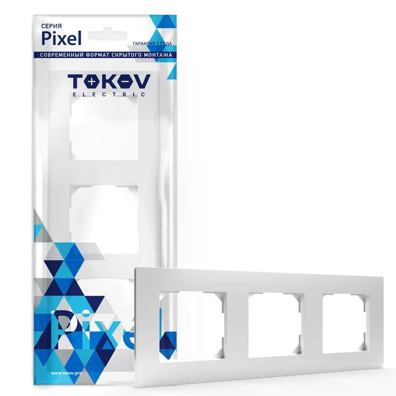 Изображение товара Рамка 3-м Pixel универс. бел. TOKOV ELECTRIC TKE-PX-RM3-C01