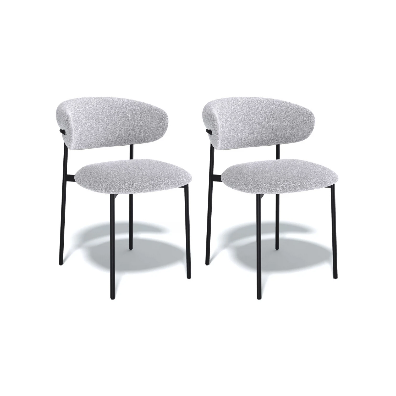 Изображение товара Комплект стульев Kenner 309SD черный и серебристый для дома и коммерческих помещений