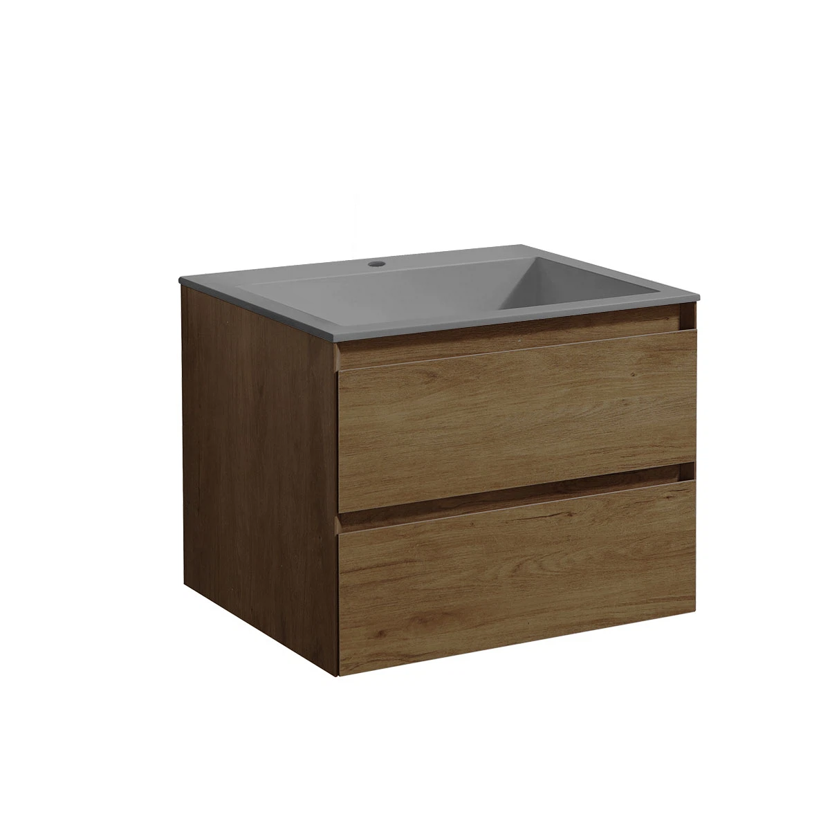 Изображение товара Тумба под раковину Luka 600 подвесная 2 ящика soft-close T.Oak Vincea