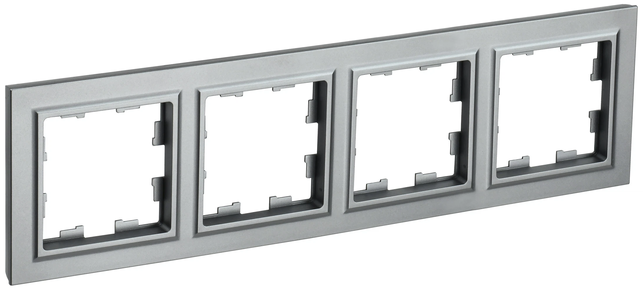 Изображение товара Рамка IEK BRITE BASE Сталь 4-м РУ-4-БрС для электросетей