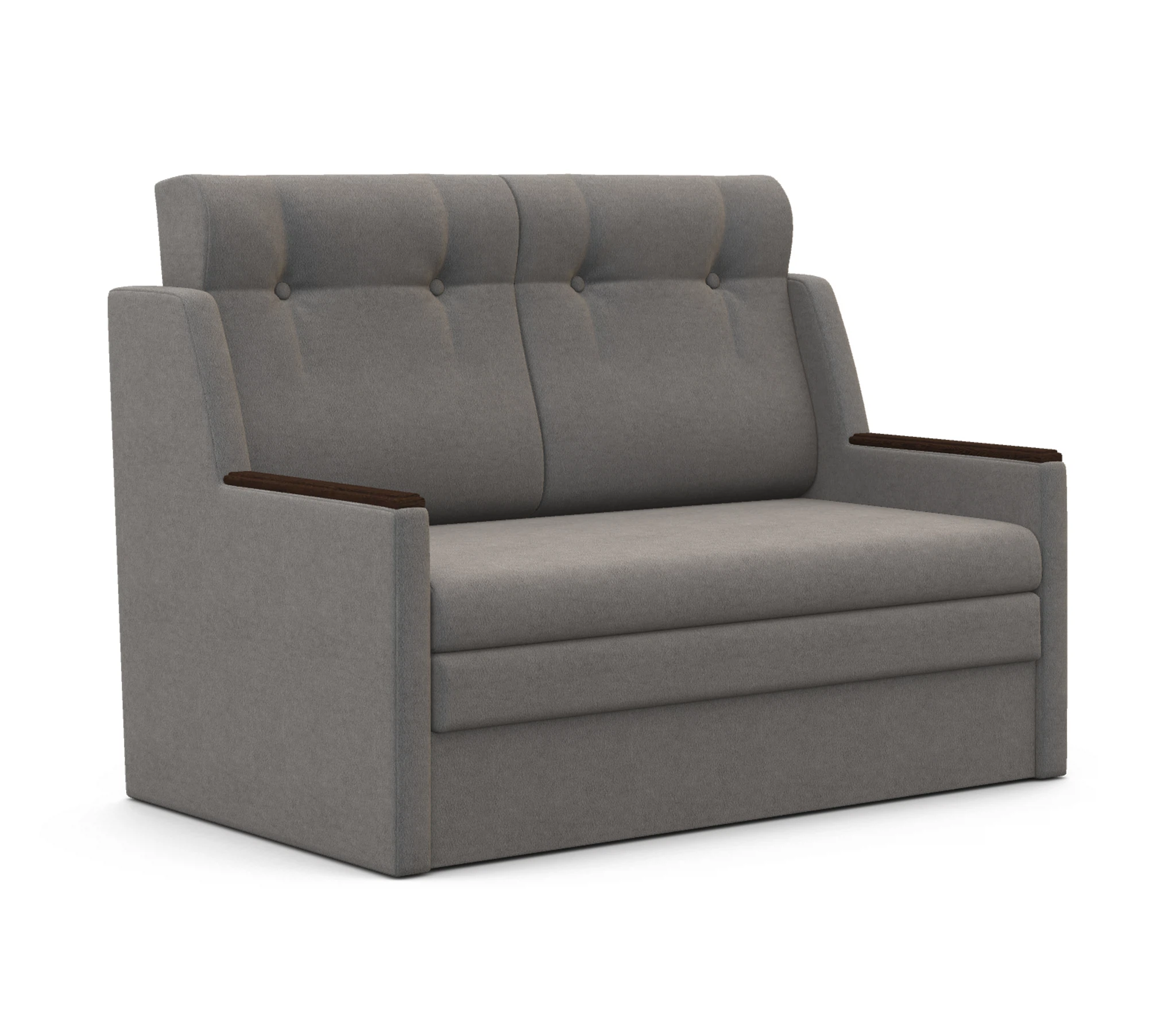 Изображение товара Диван-кровать Классика 2Д велюр серый с механизмом французская раскладушка