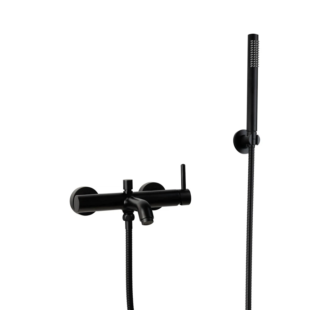 Изображение товара FILARETE Roun FL2120BL - смеситель для ванны, черный, 7 лет гарантии