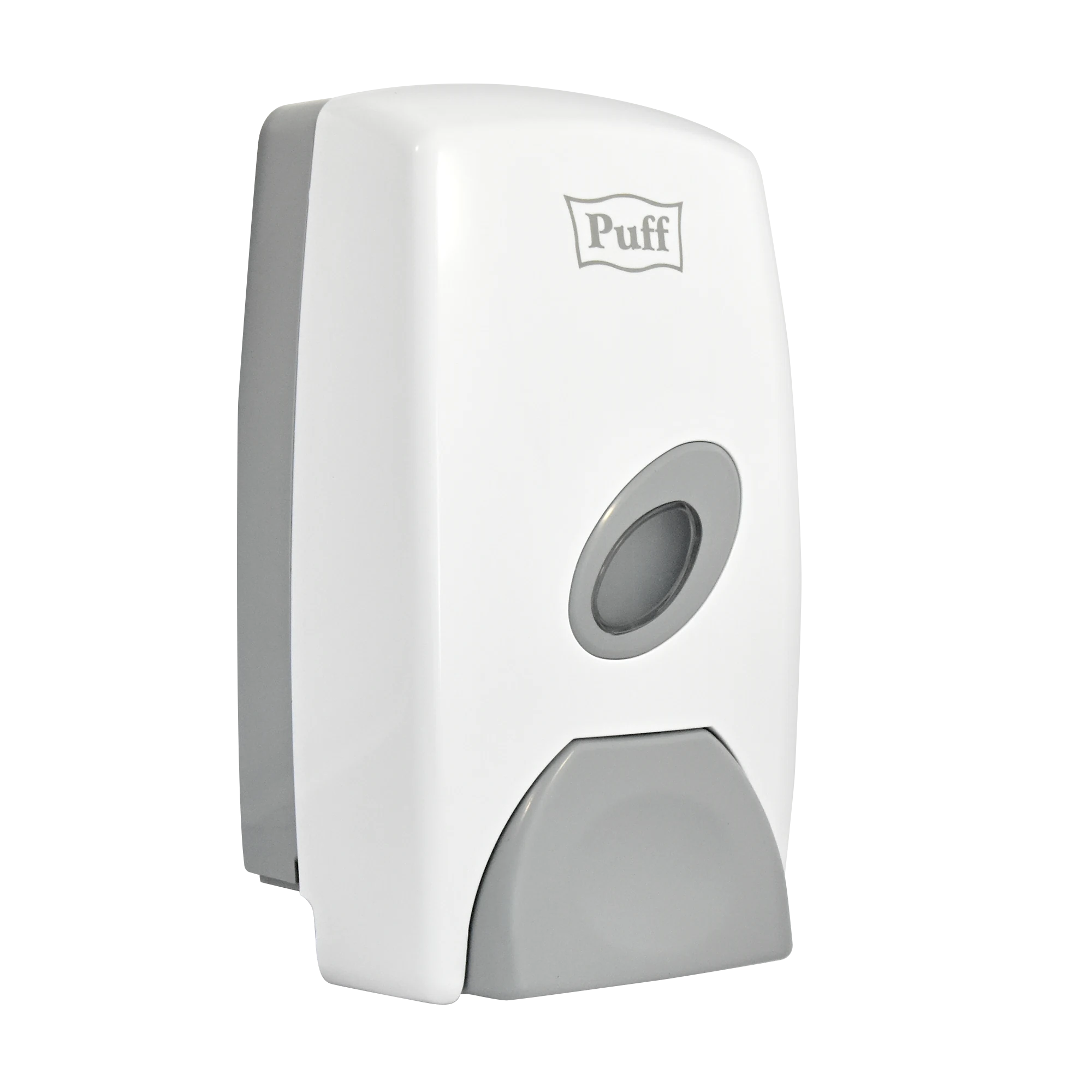 Изображение товара Дозатор для жидкого мыла пластик Puff-8115, белый с серой кнопкой,1,0 л, арт. 1402.106