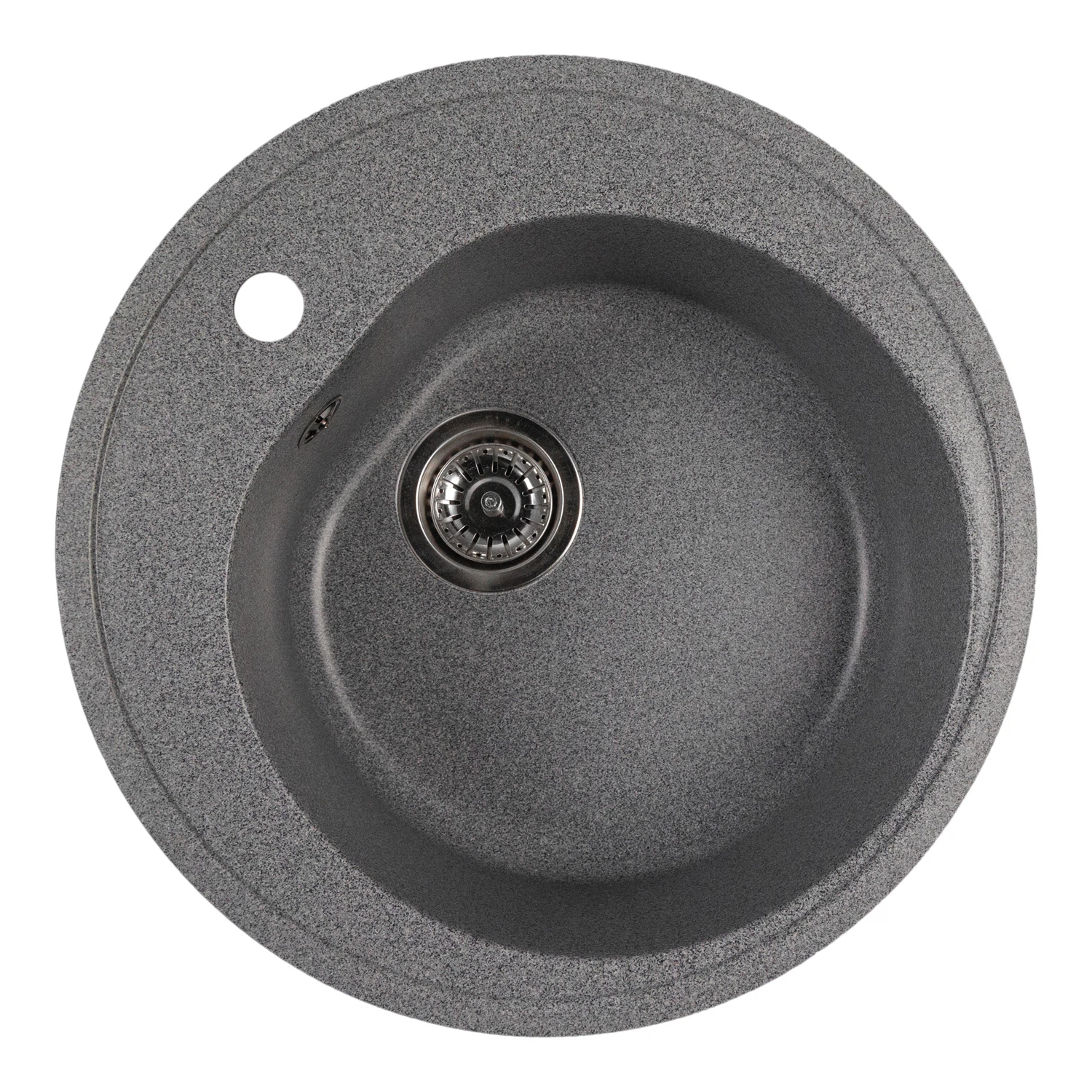 Изображение товара Круглая мойка из искусственного мрамора Mixline ML-GMS102 СТАНДАРТ 500 мм темно-серый