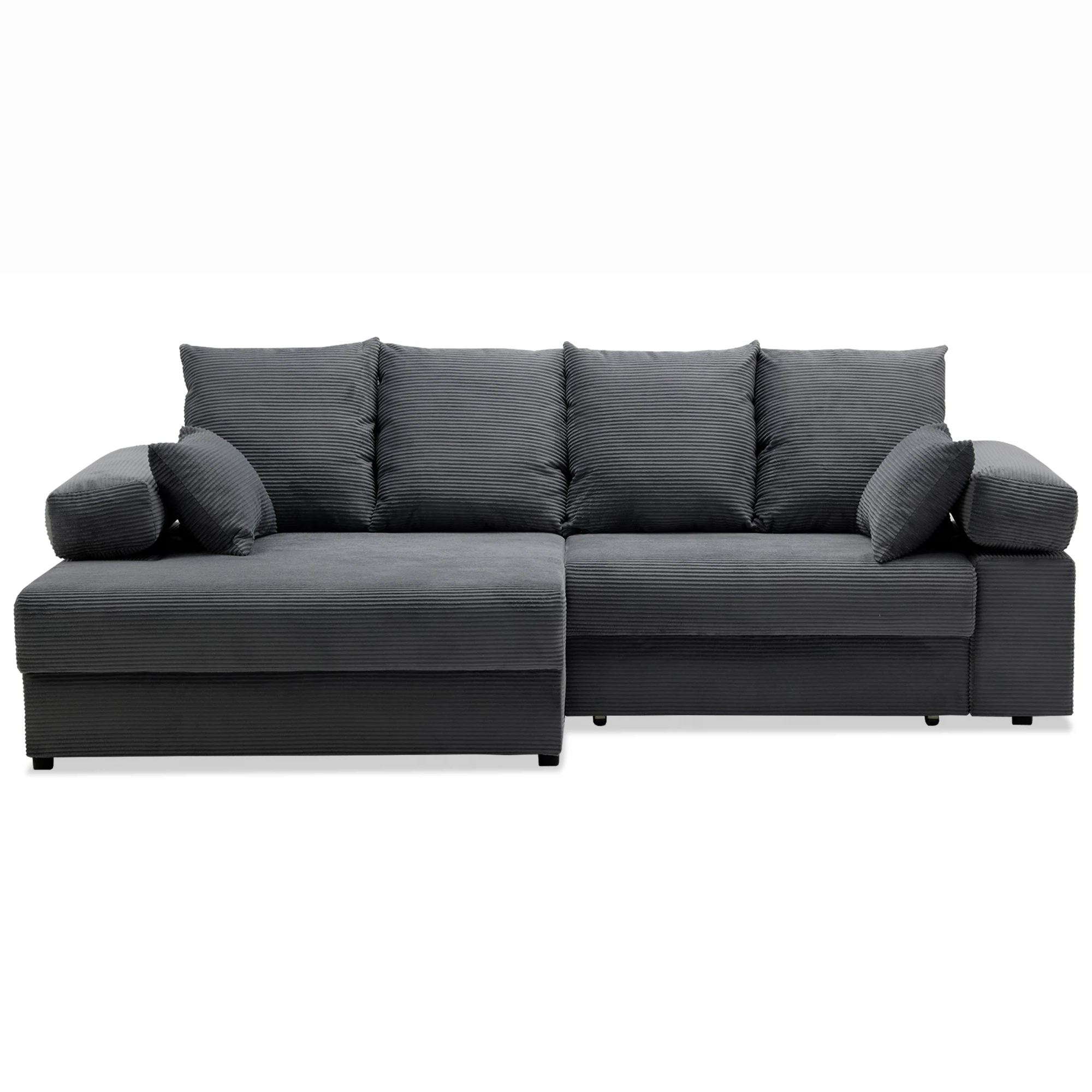 Изображение товара Угловой диван кровать Тайлин еврокнижка левый Cilium Grafit серый 250x157x90 см