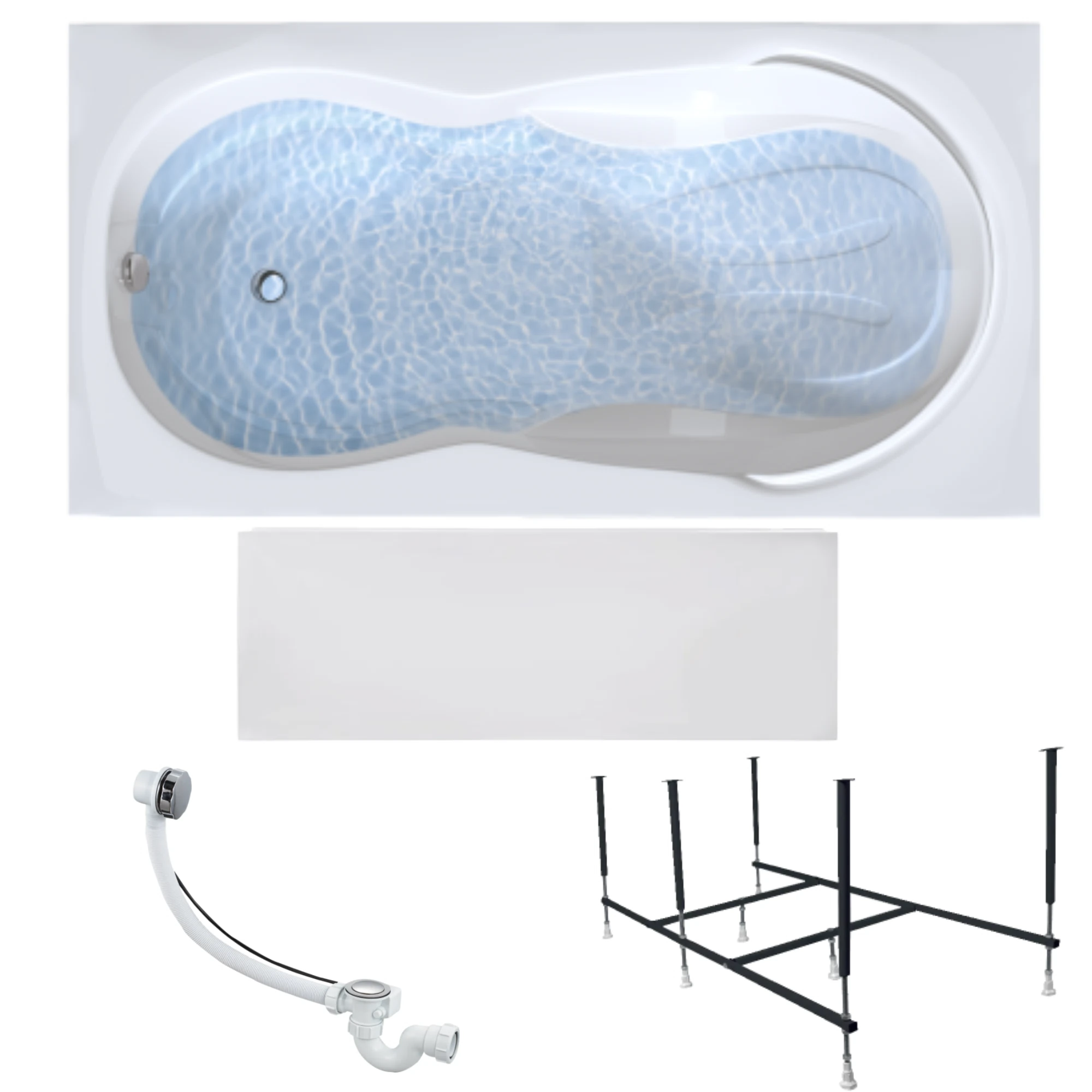 Изображение товара Акриловая ванна 1MARKA TAORMINA 180x90 прямоугольная 01та1890кп