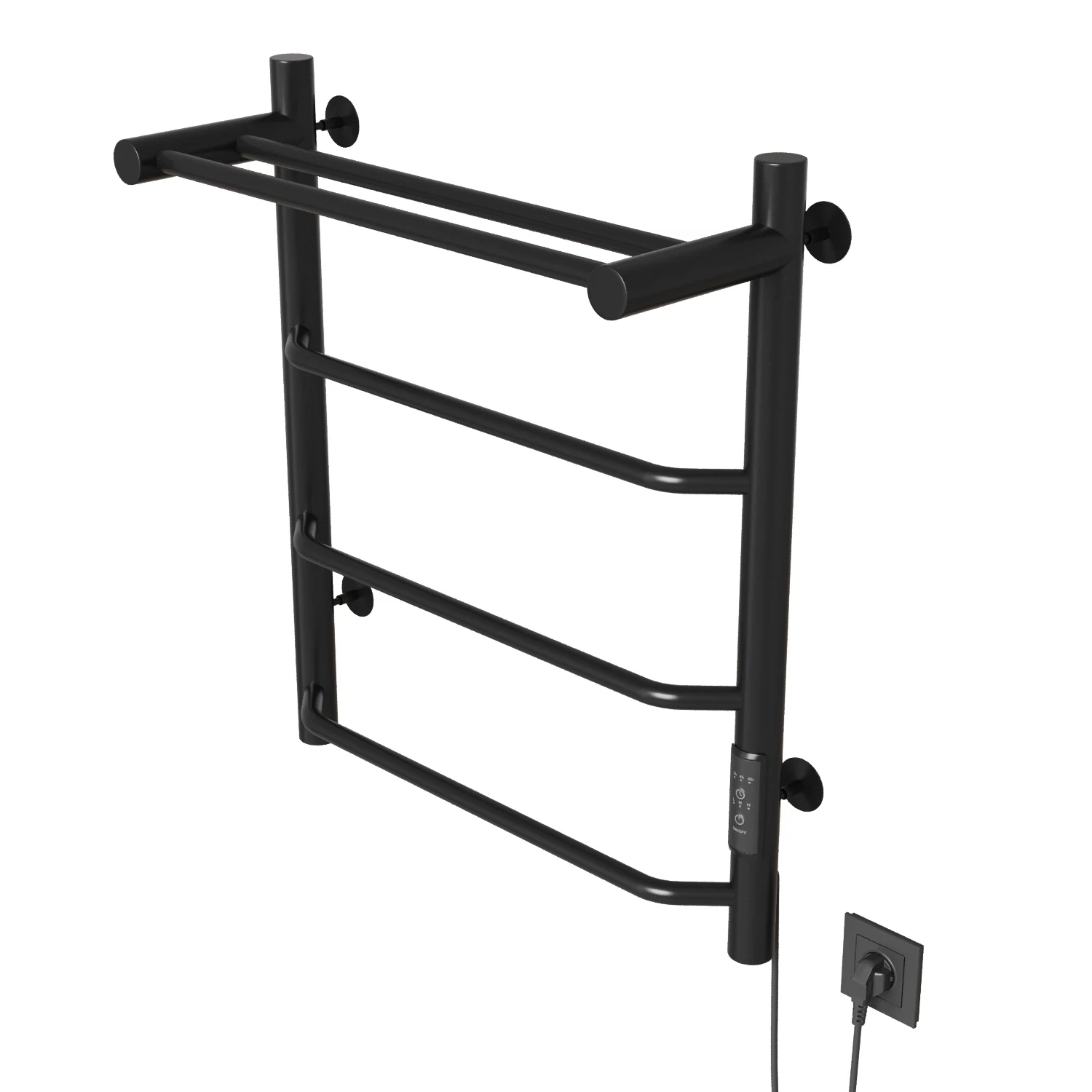 Изображение товара Электрический полотенцесушитель MIXLINE MIRA 60х50 с таймером и полкой черный