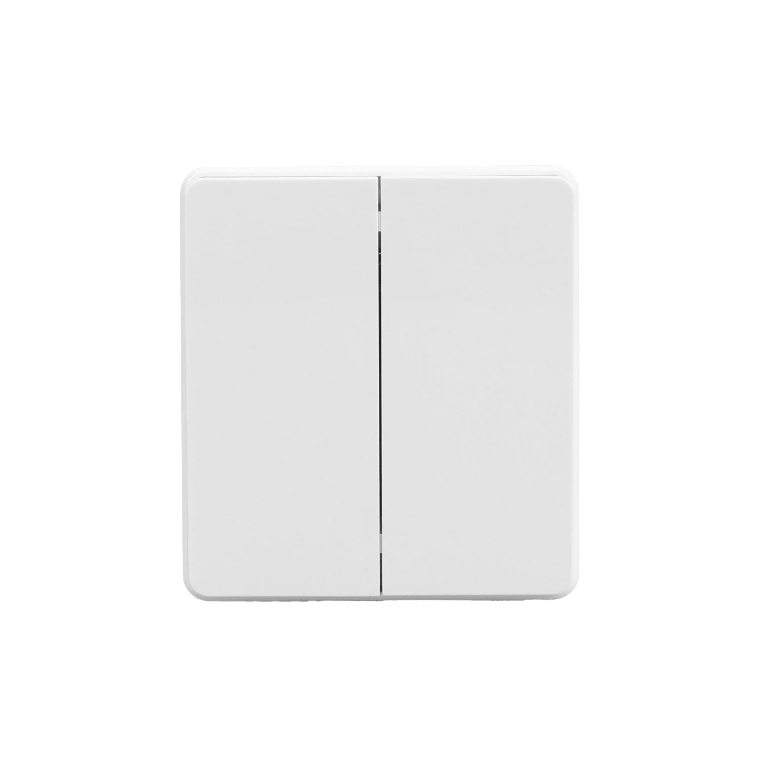 Изображение товара Выключатель двухклавишный ROUND 10А белый KRANZ для скрытой установки