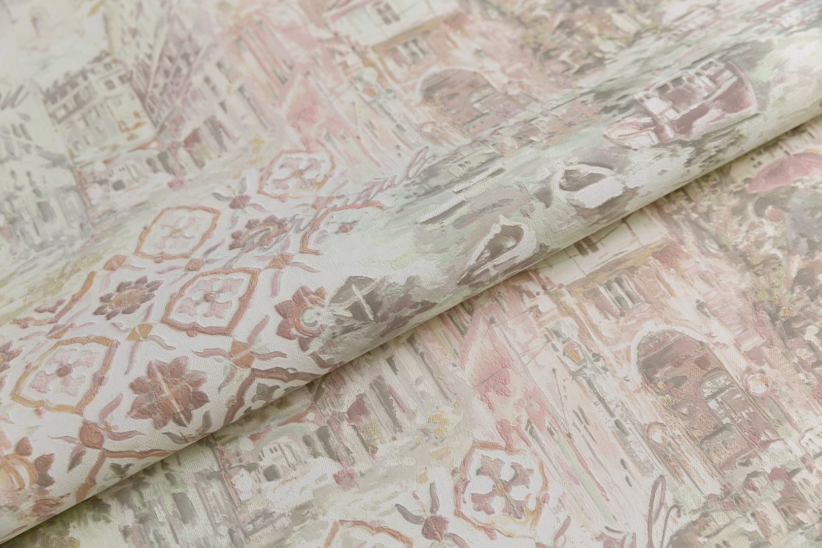 Изображение товара Обои виниловые Kerama Marazzi Впечатление мотив зелёные 10м