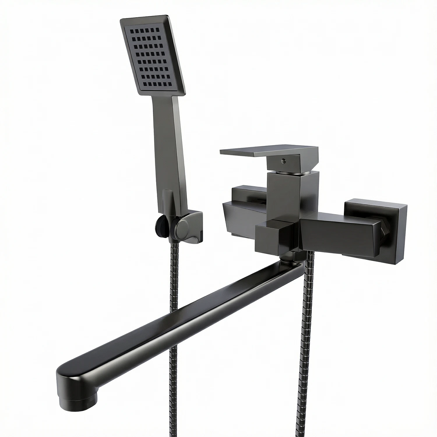 Изображение товара Смеситель для ванны и раковины MIXLINE ML20-02GR Quadro-Grafit современный стиль надежность