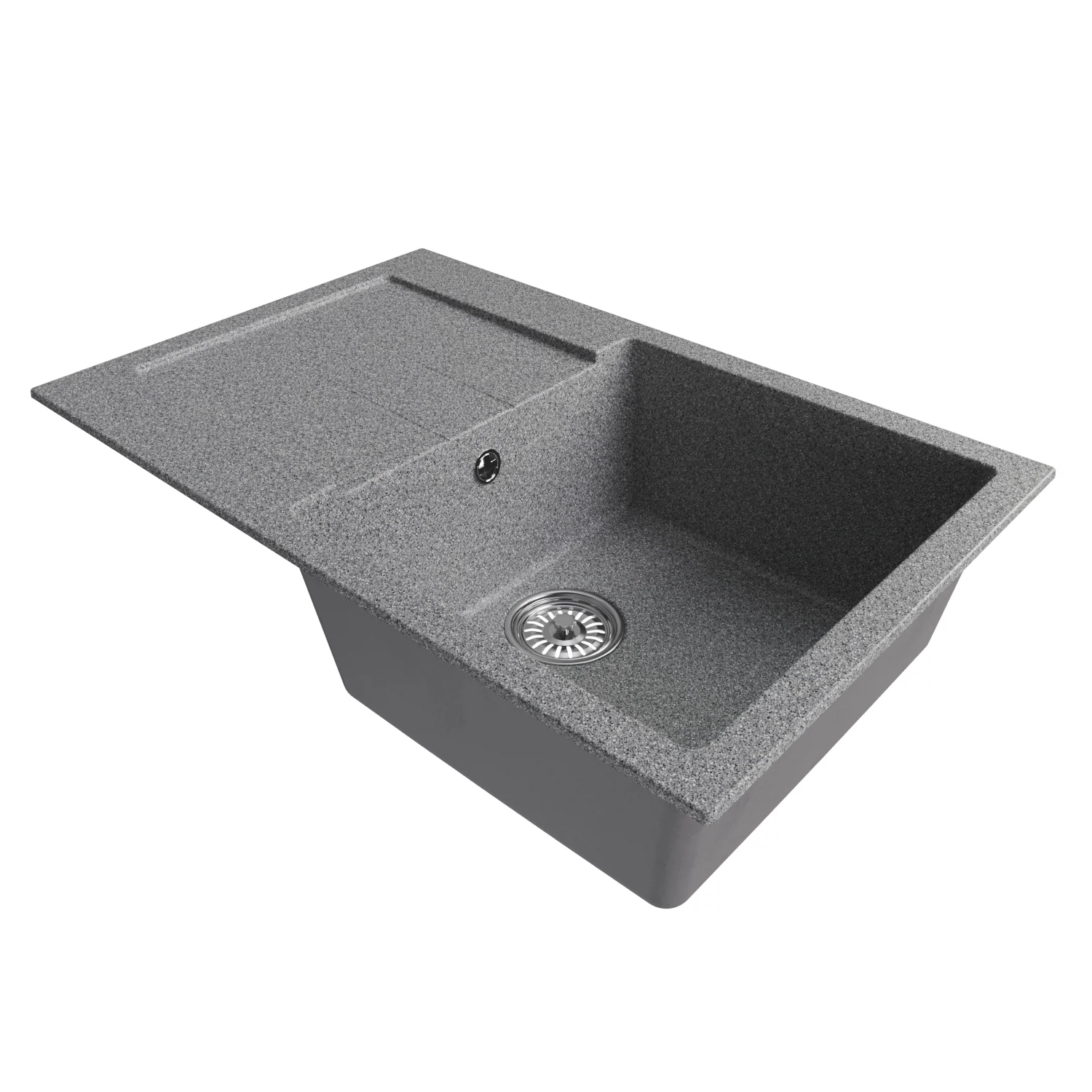 Изображение товара Мойка кухонная из искусственного мрамора ML-GM31 с крылом, тёмно-серая