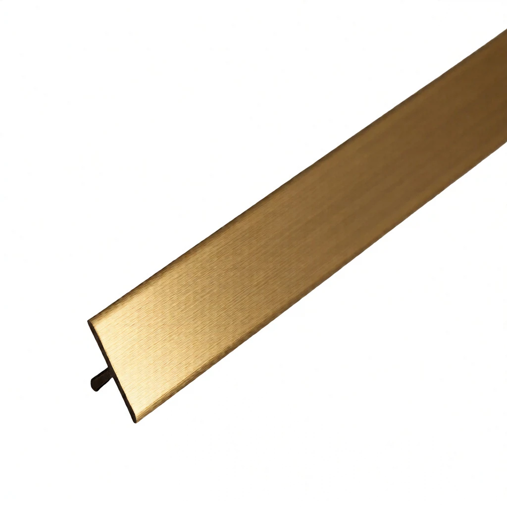 Изображение товара Порог Т-образный Волшебная Палочка Т-образный латунь под бронзу 20 мм x 2.7 м