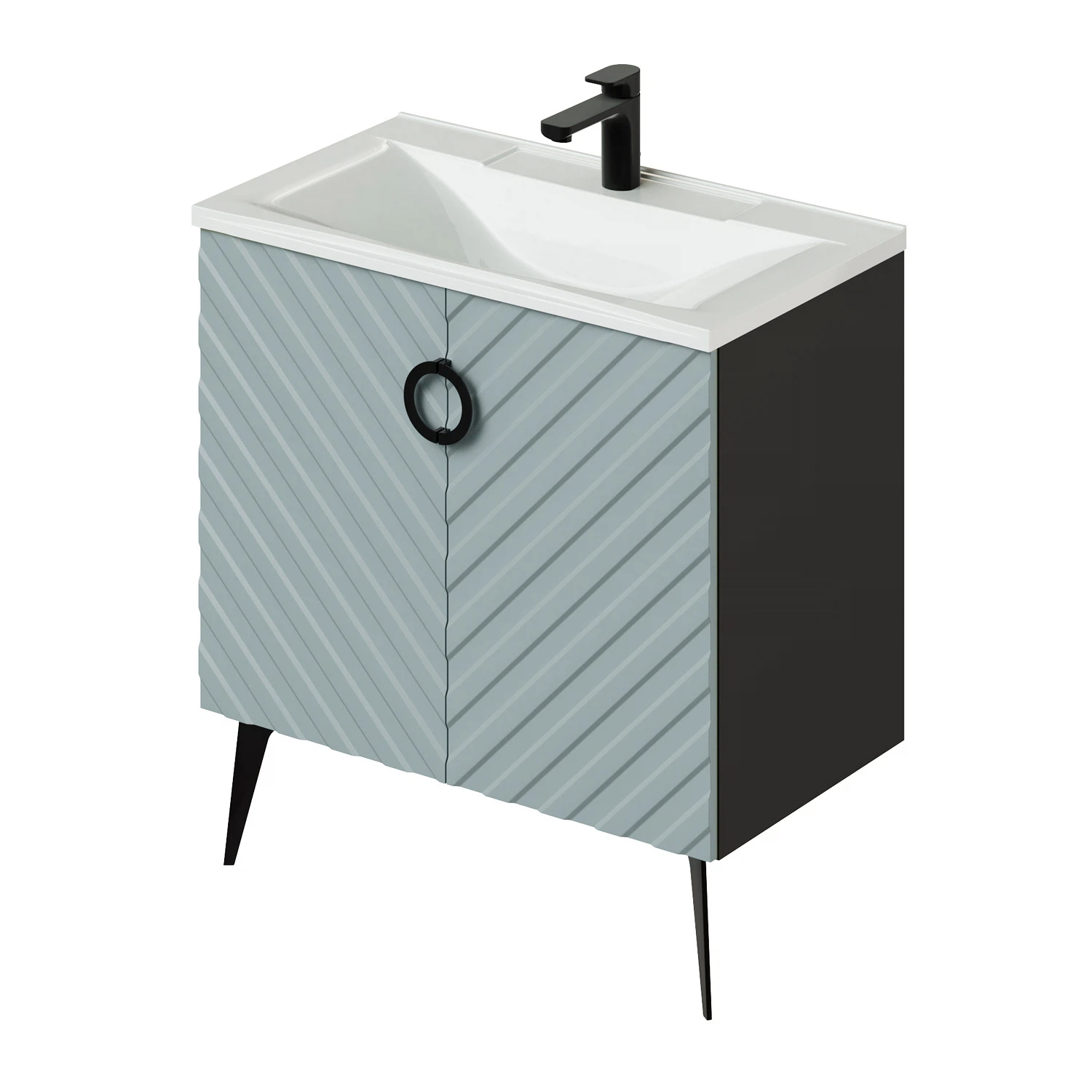 Изображение товара Тумба с раковиной напольная Итана Palladio 80 2.0 787х444х847 Green wood