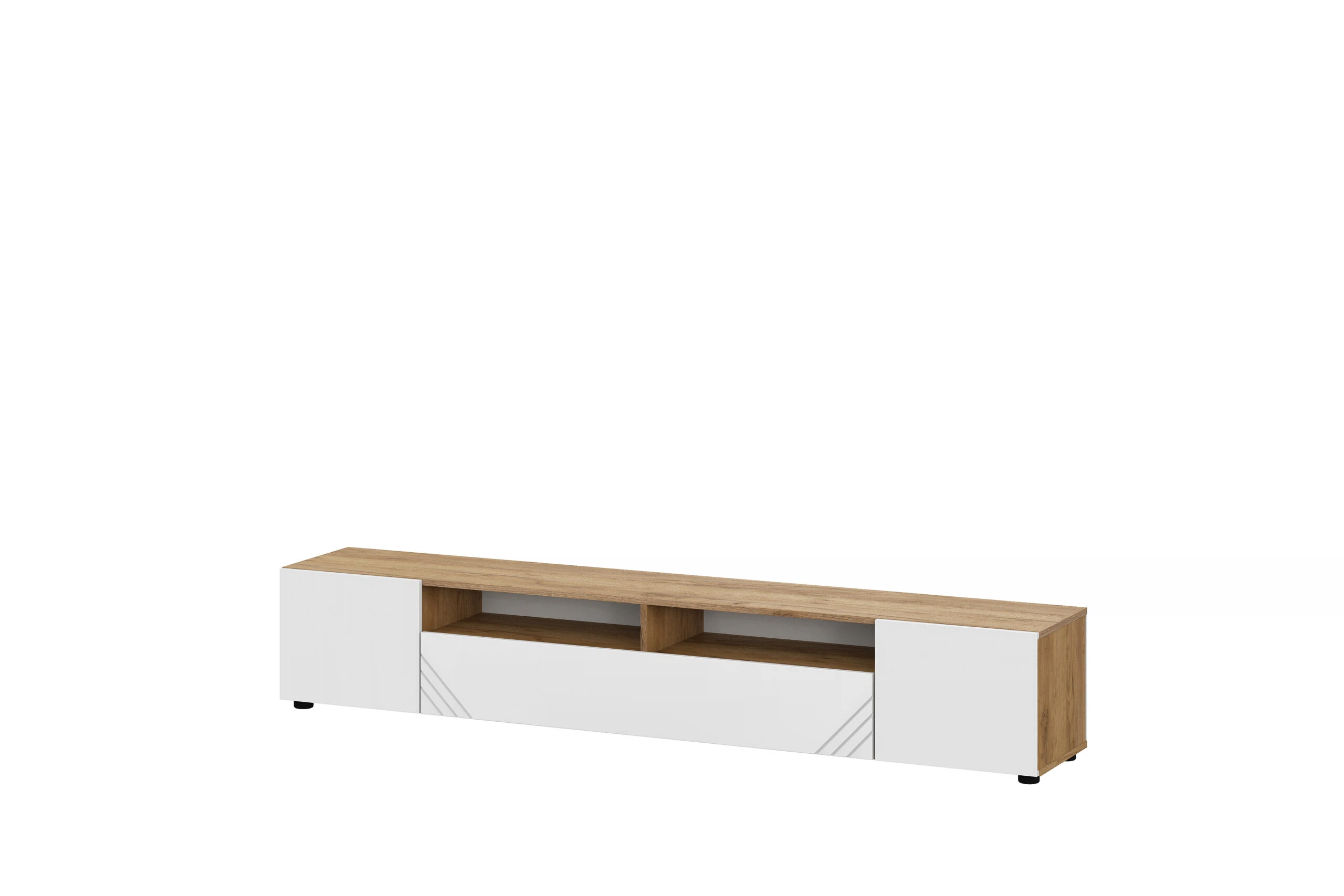 Изображение товара Тумба под ТВ Байкал 200.2 * 34.5 см. ЛДСП белый ящ. Без ящиков