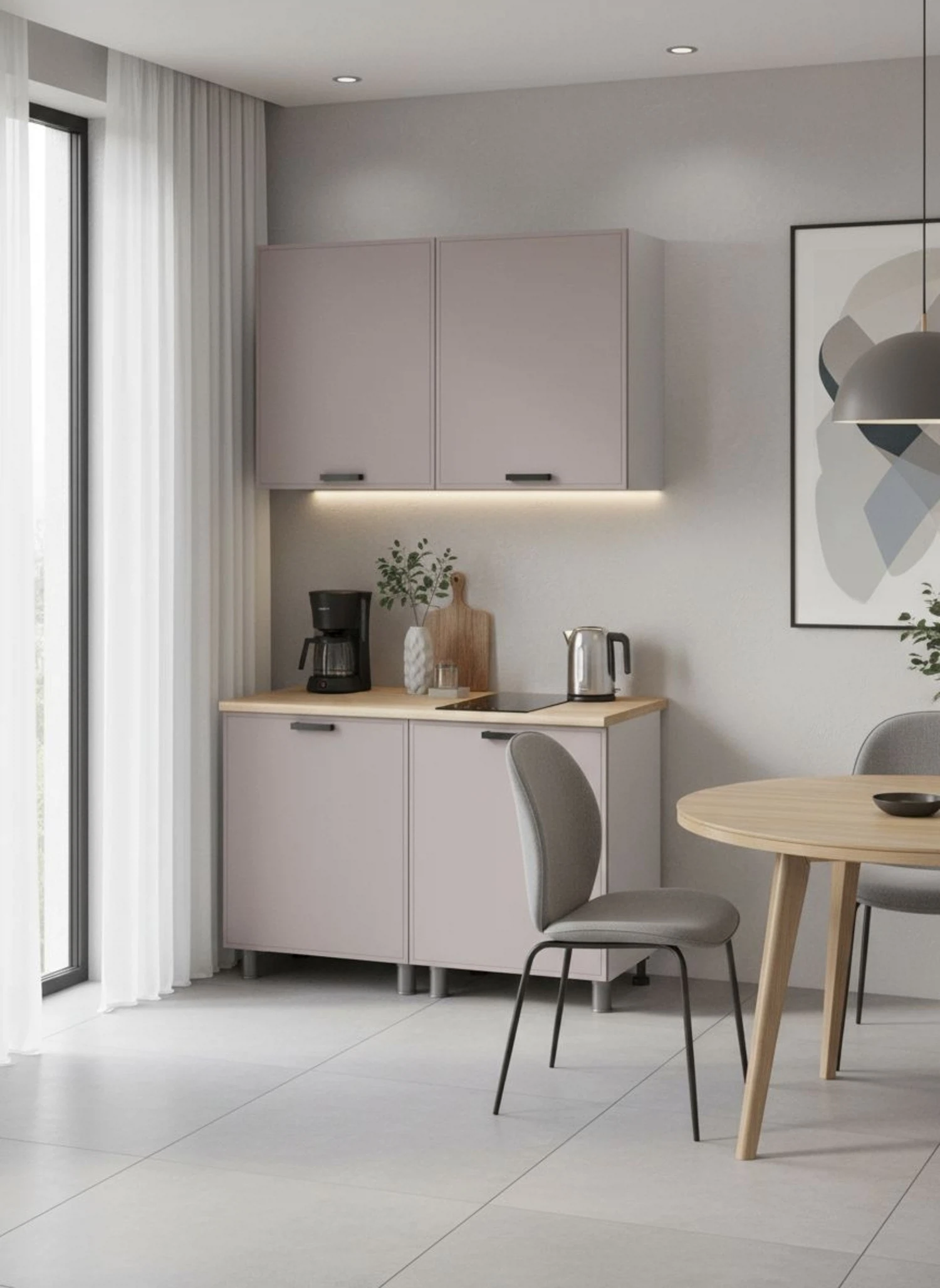 Изображение товара Кухня 1,2 м, Арника мебель, Магнолия, артикул Н00240100, размер 120*240*60,  Кашемир