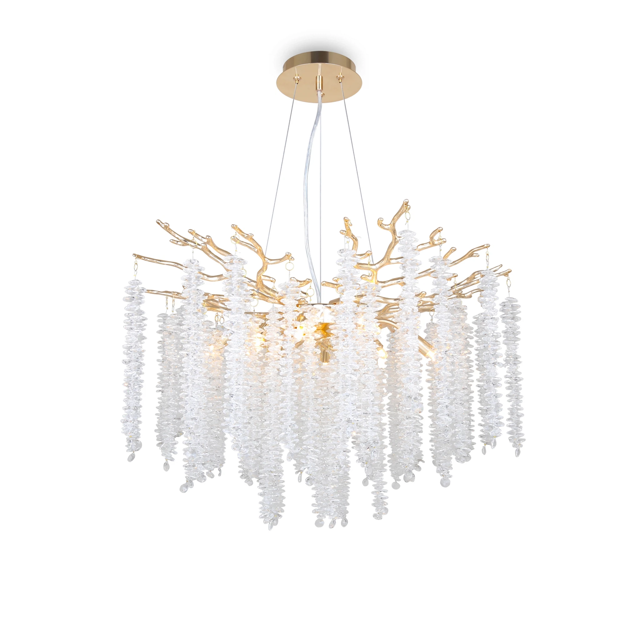 Изображение товара Люстра Freya Mineral FR1010PL-08G современная подвесная с хрусталем золотая