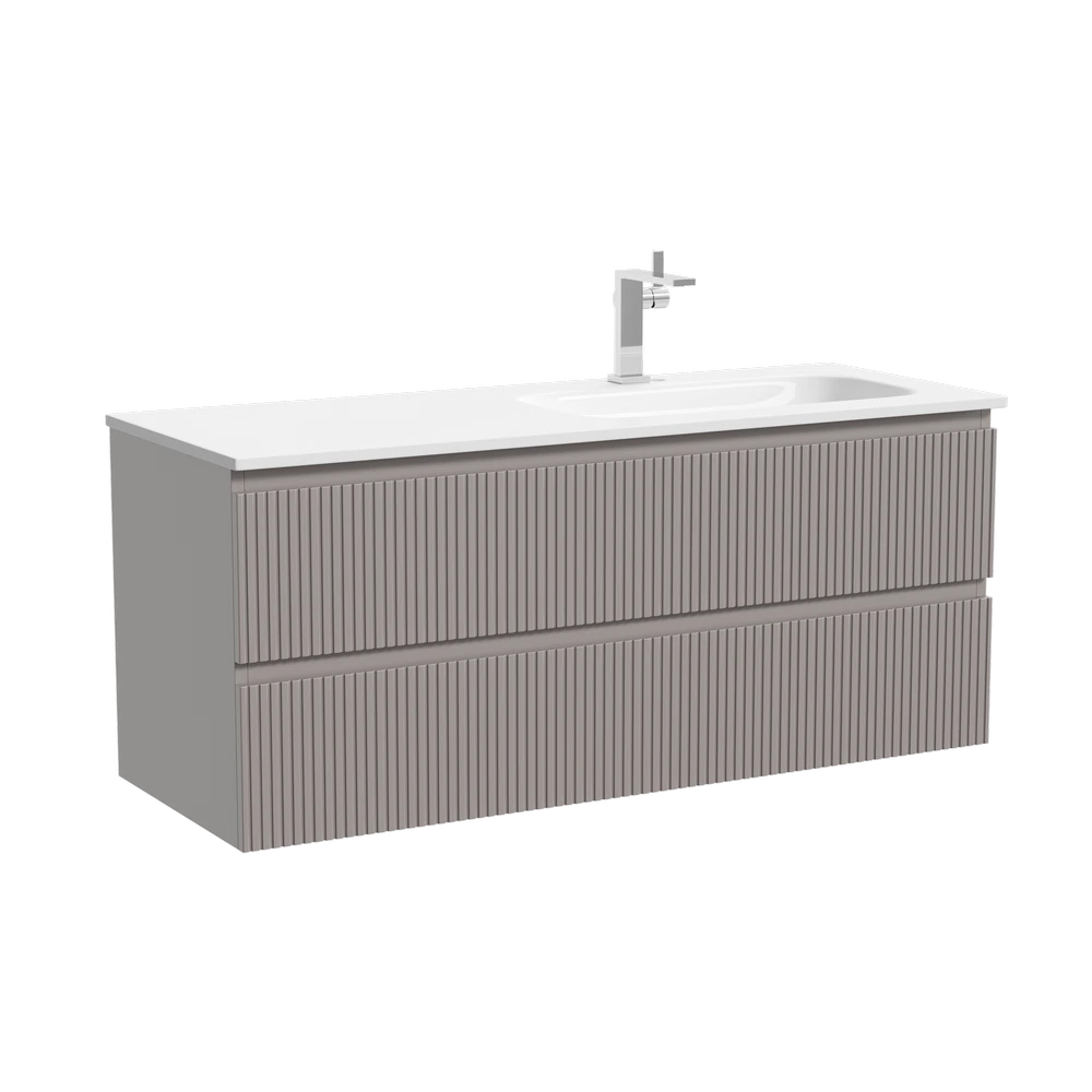 Изображение товара Тумба подвесная SANCOS Snob R правая 1195х445х500, c двумя ящиками, цвет Doha Soft