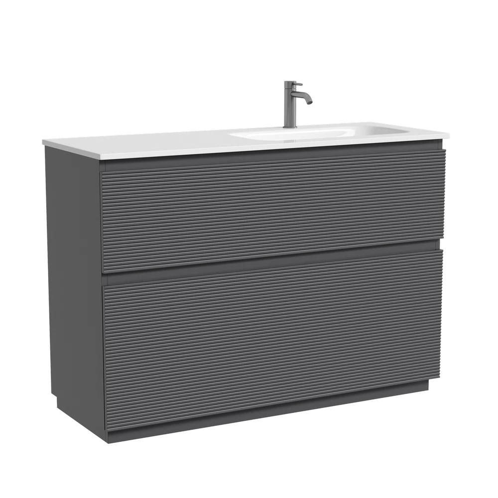 Изображение товара Тумба напольная SANCOS  Folk Floor правая 1190х445х850, c двумя ящиками оснащенными доводчиками, Grey soft, арт.FL120FRGS