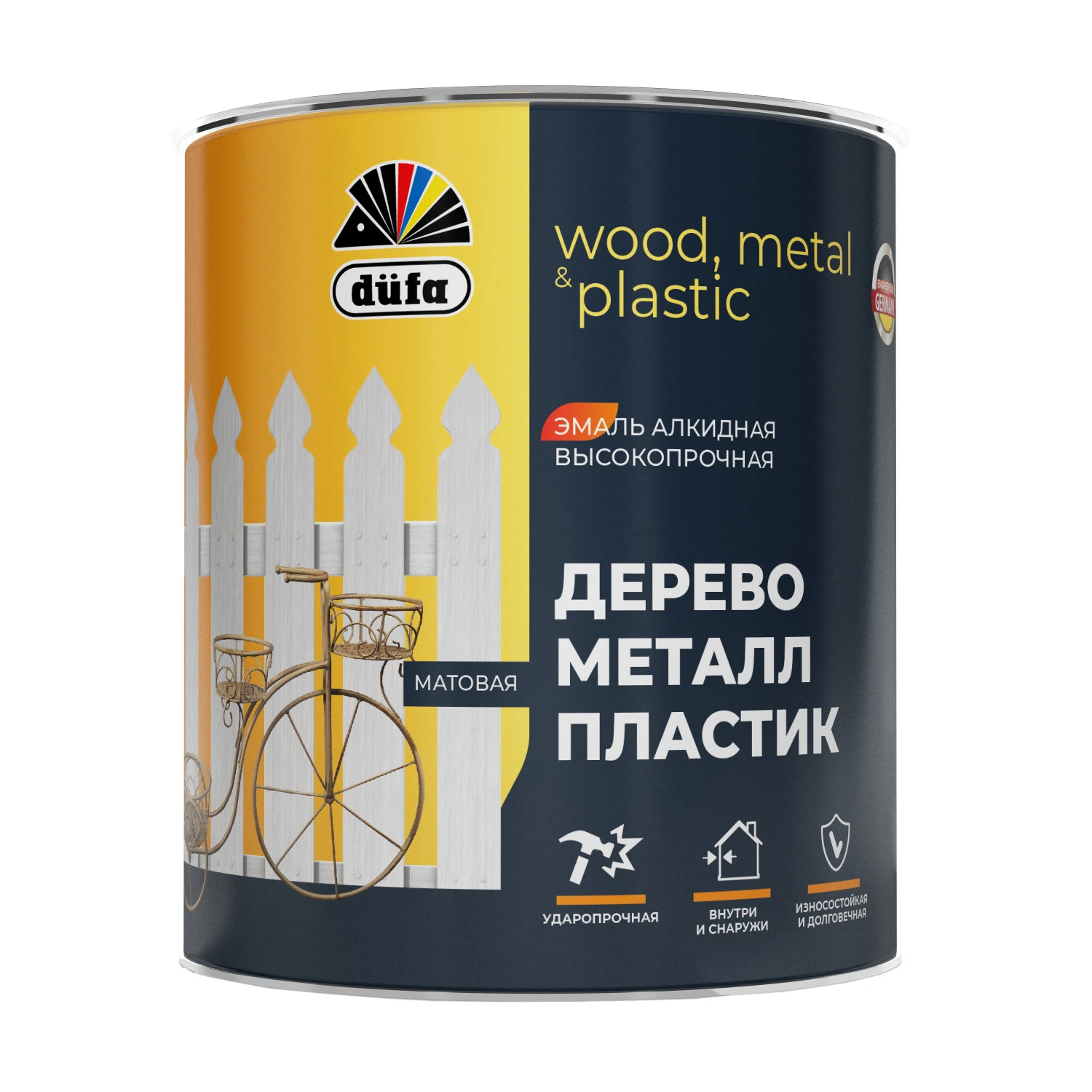 Изображение товара DUFA эмаль алкидная матовая 2 л белый