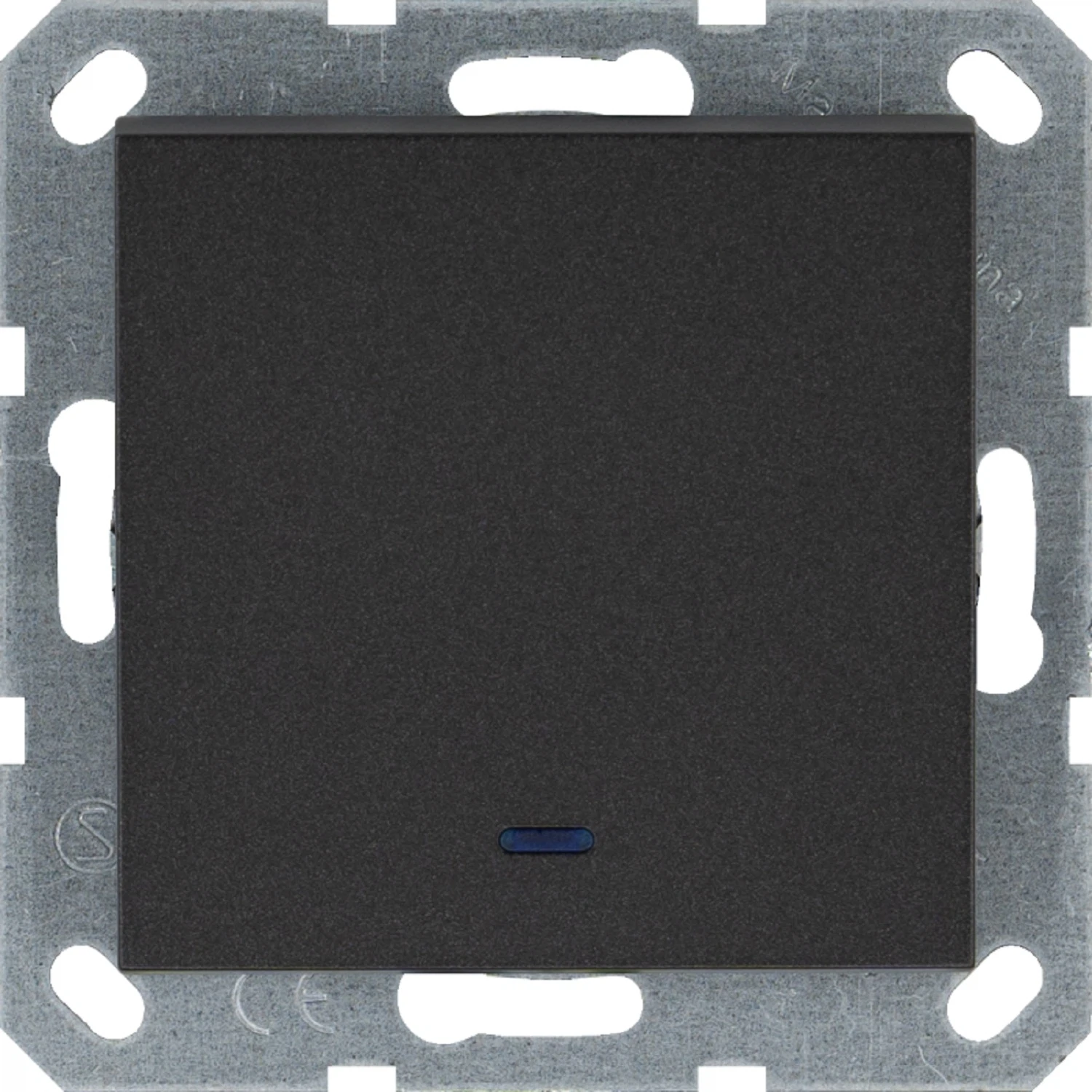 Изображение товара Выключатель 1-кл с подсветкой Jasmart G Антрацит 10A 250V~