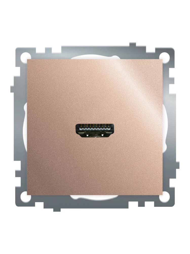 Изображение товара Розетка HDMI 2.1, Type A  (механизм), STEKKER GLS00-7118-02, серия Катрин, шампань