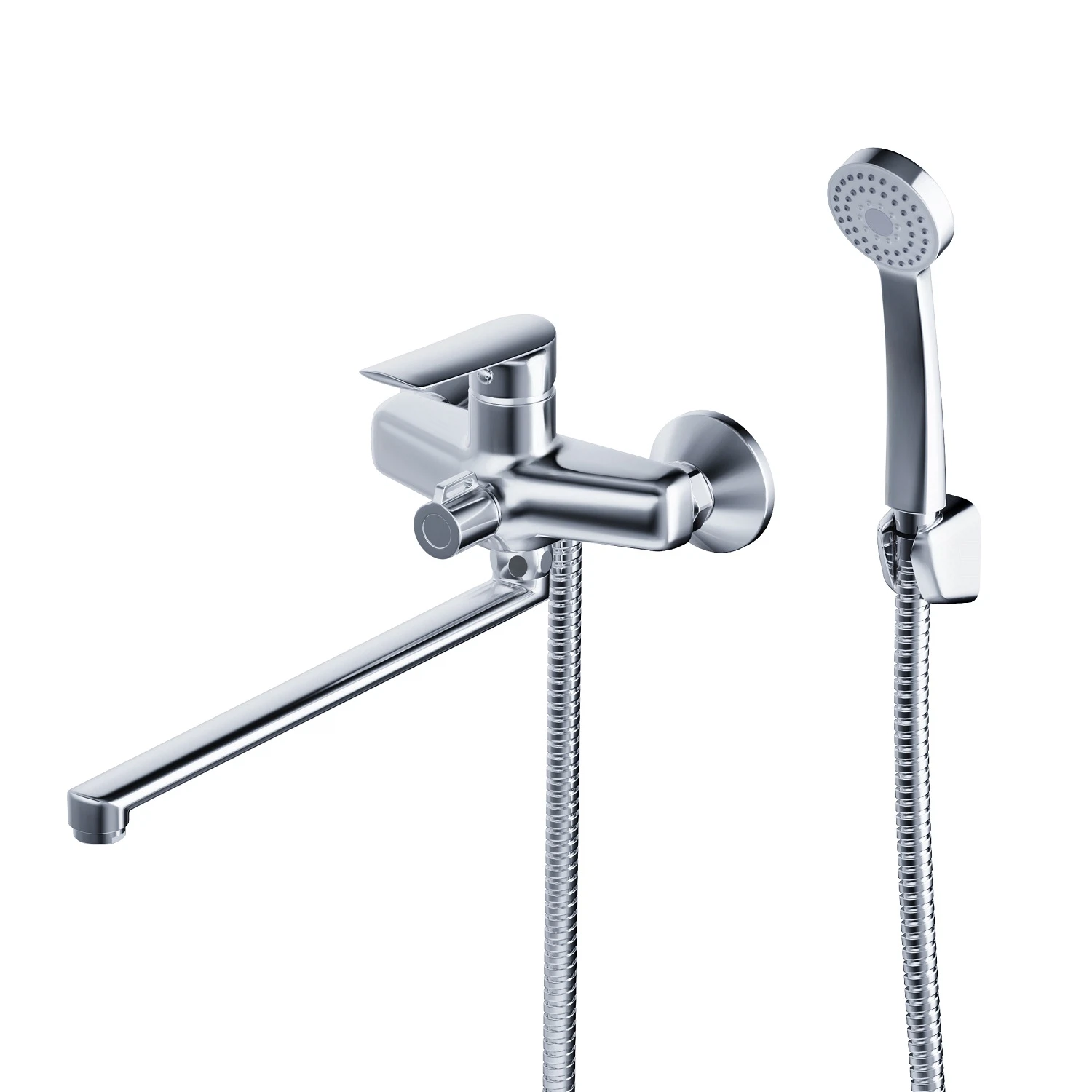 Изображение товара Смеситель для ванны ESKO Lagos с душевым набором, хром, 32.2 см излив