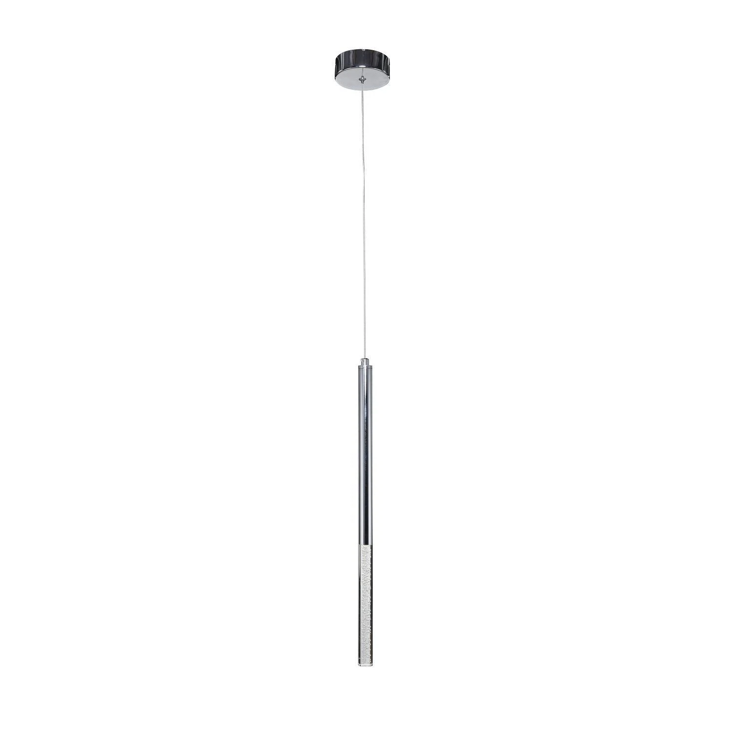 Изображение товара Подвесной светильник Favourite Cylindro с LED и акриловым декором, серебрянный