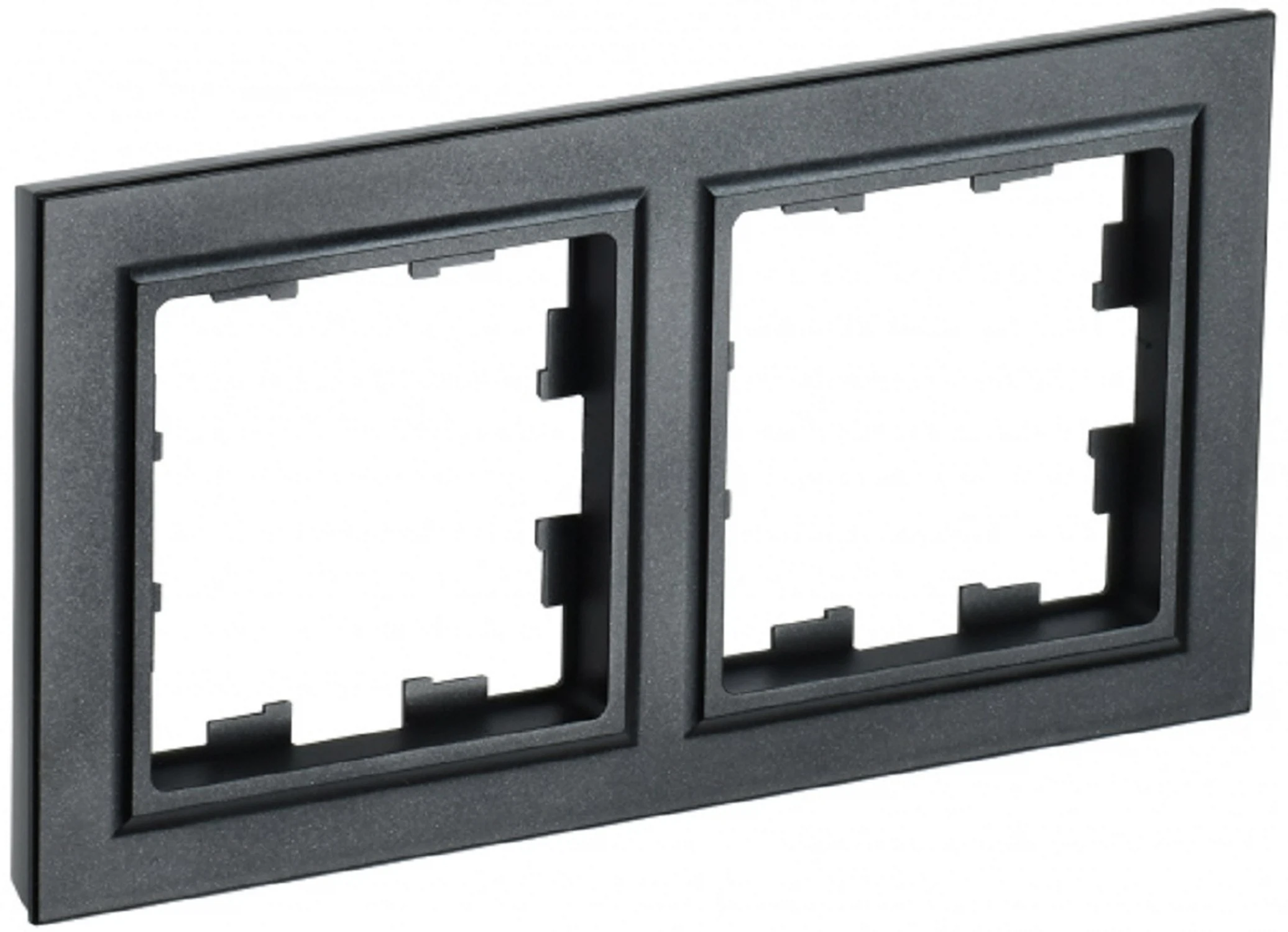 Изображение товара Рамка IEK BRITE BASE Черный двухместная для монтажа