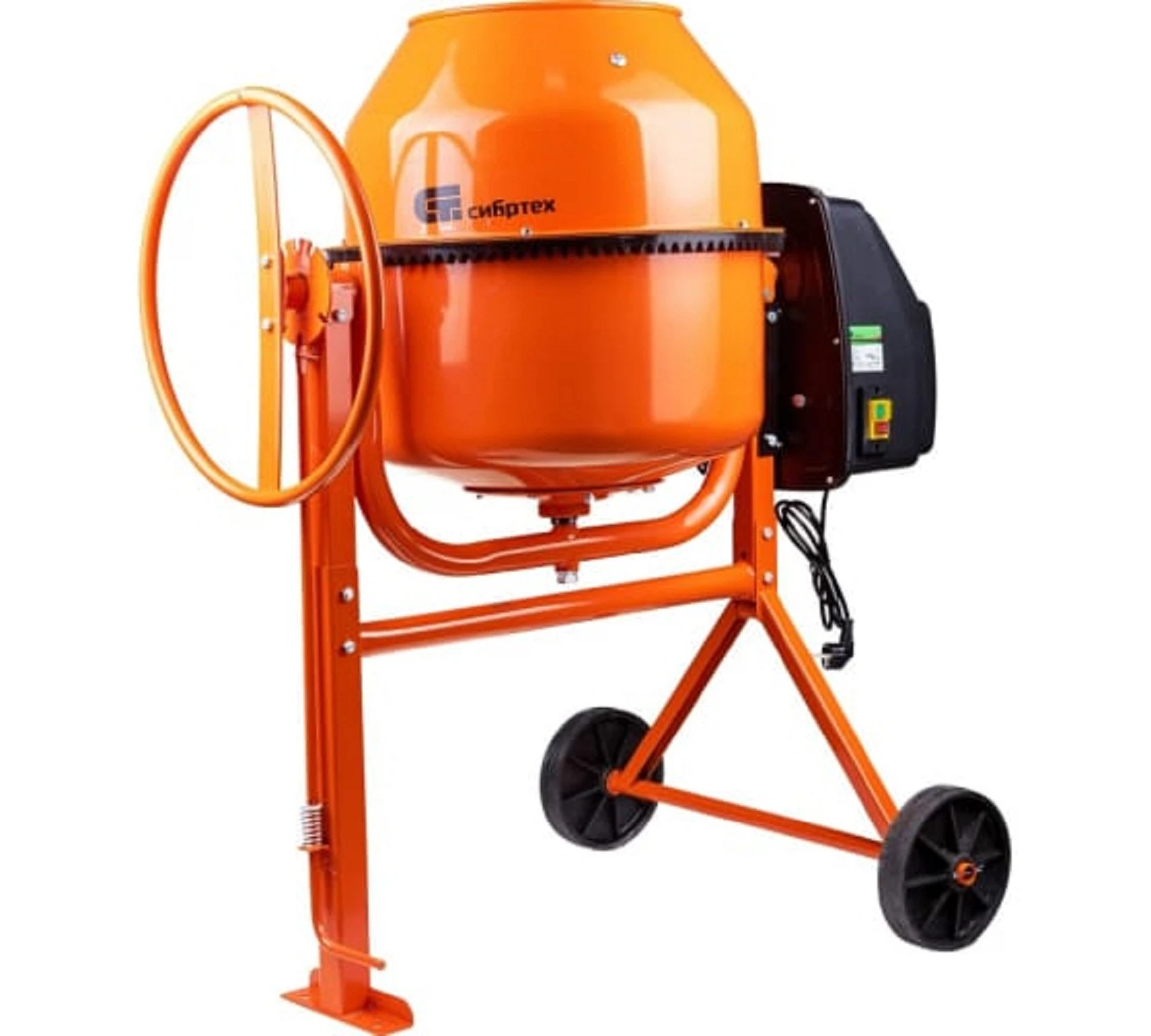 Изображение товара Бетоносмеситель БСЕ-120П, 120 л, 500 Вт, полиамидный венец// Сибртех