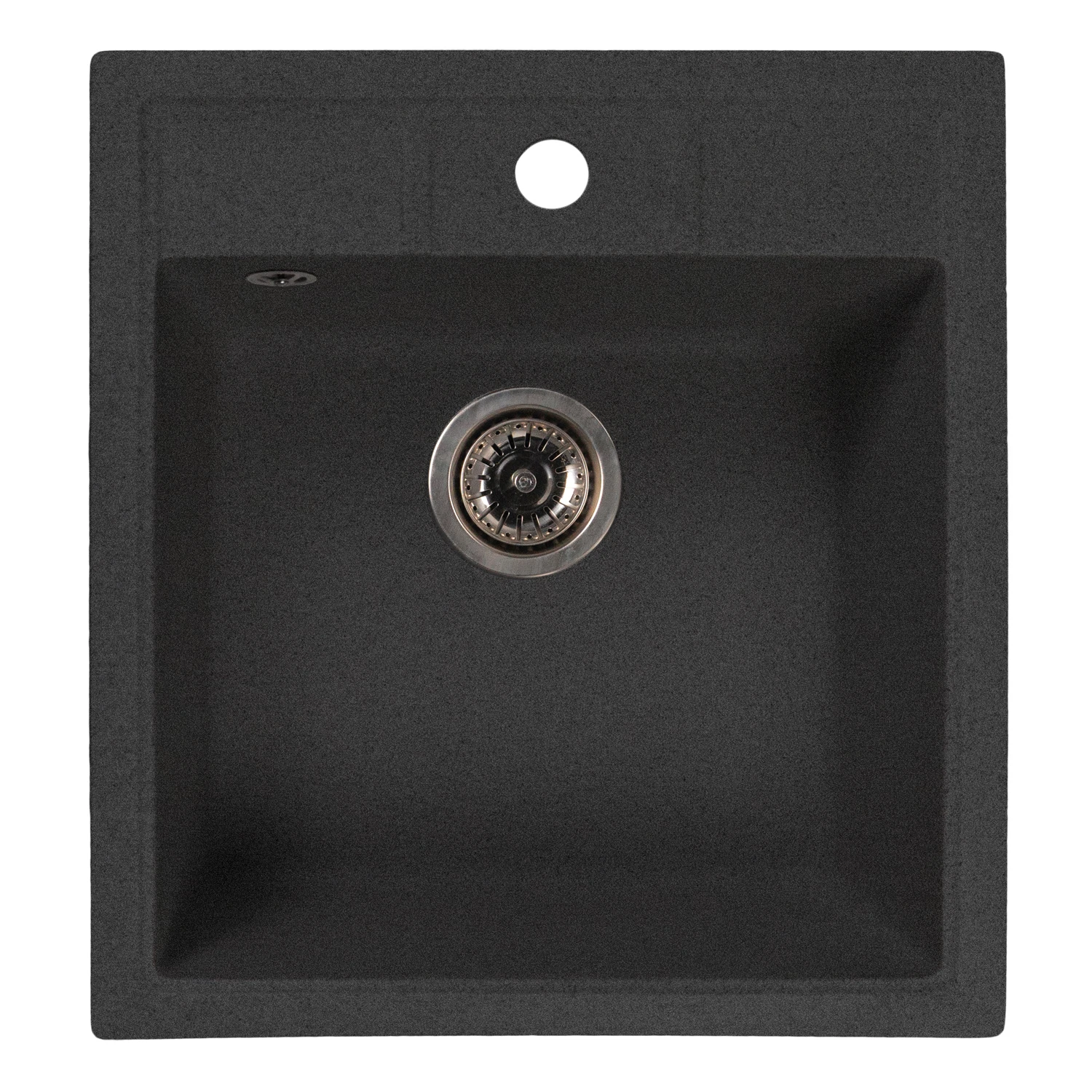 Изображение товара Мойка кухонная из искусственного мрамора ML-GMS110 СТАНДАРТ черная 497x440 мм