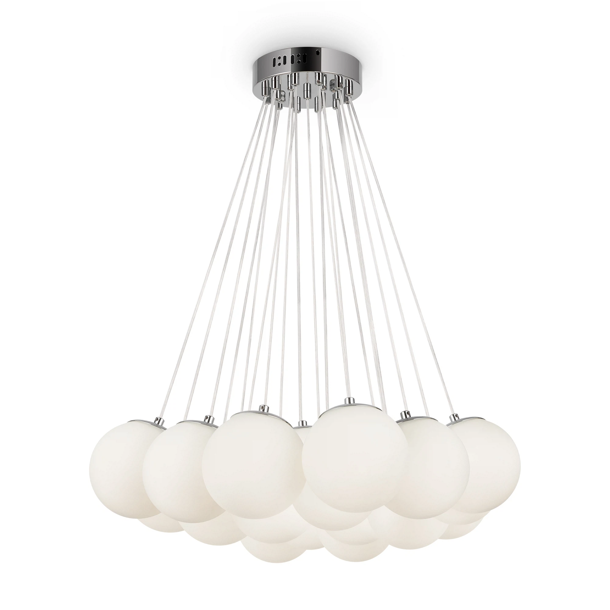 Изображение товара Люстра Freya Fiesta FR5231PL-19CH с регулируемой высотой и стеклянными плафонами