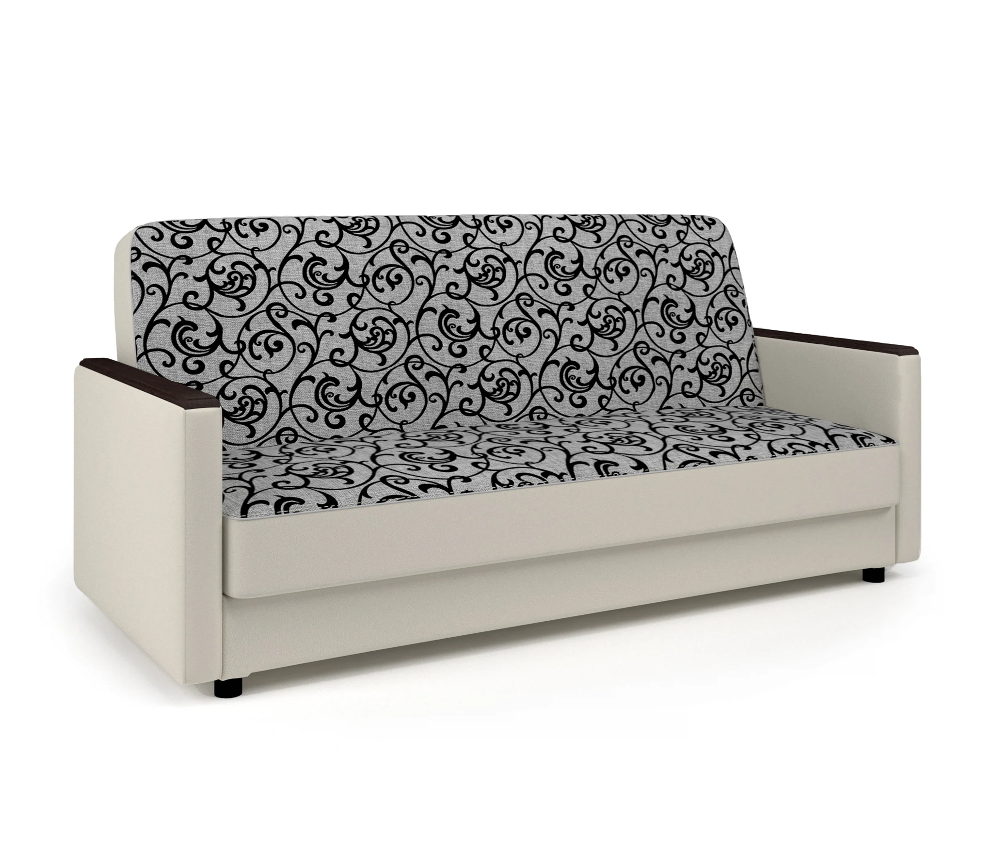 Изображение товара Диван-книжка Классика Д 120 узоры и экокожа беж