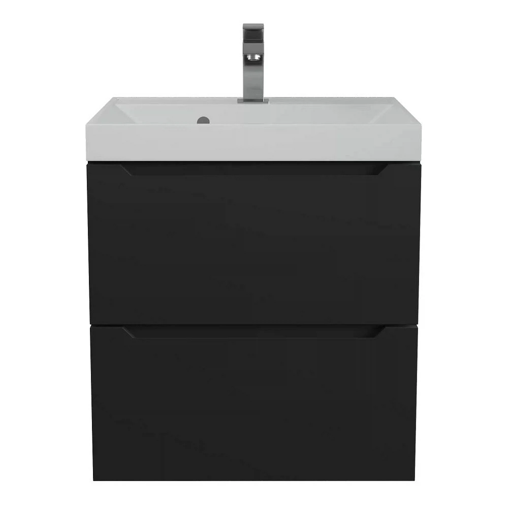Изображение товара Тумба под раковину Uperwood Tanos 50х34,7х50 см черная подвесная для ванной комнаты