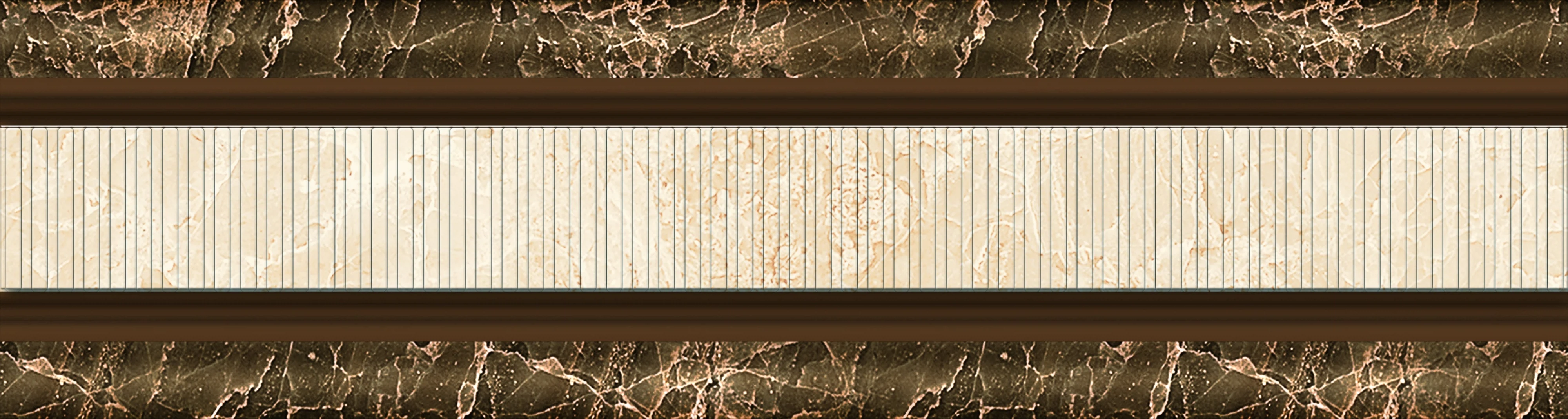 Изображение товара Керамический бордюр Eurotile 281 Hermitage 8,5x30 для стен