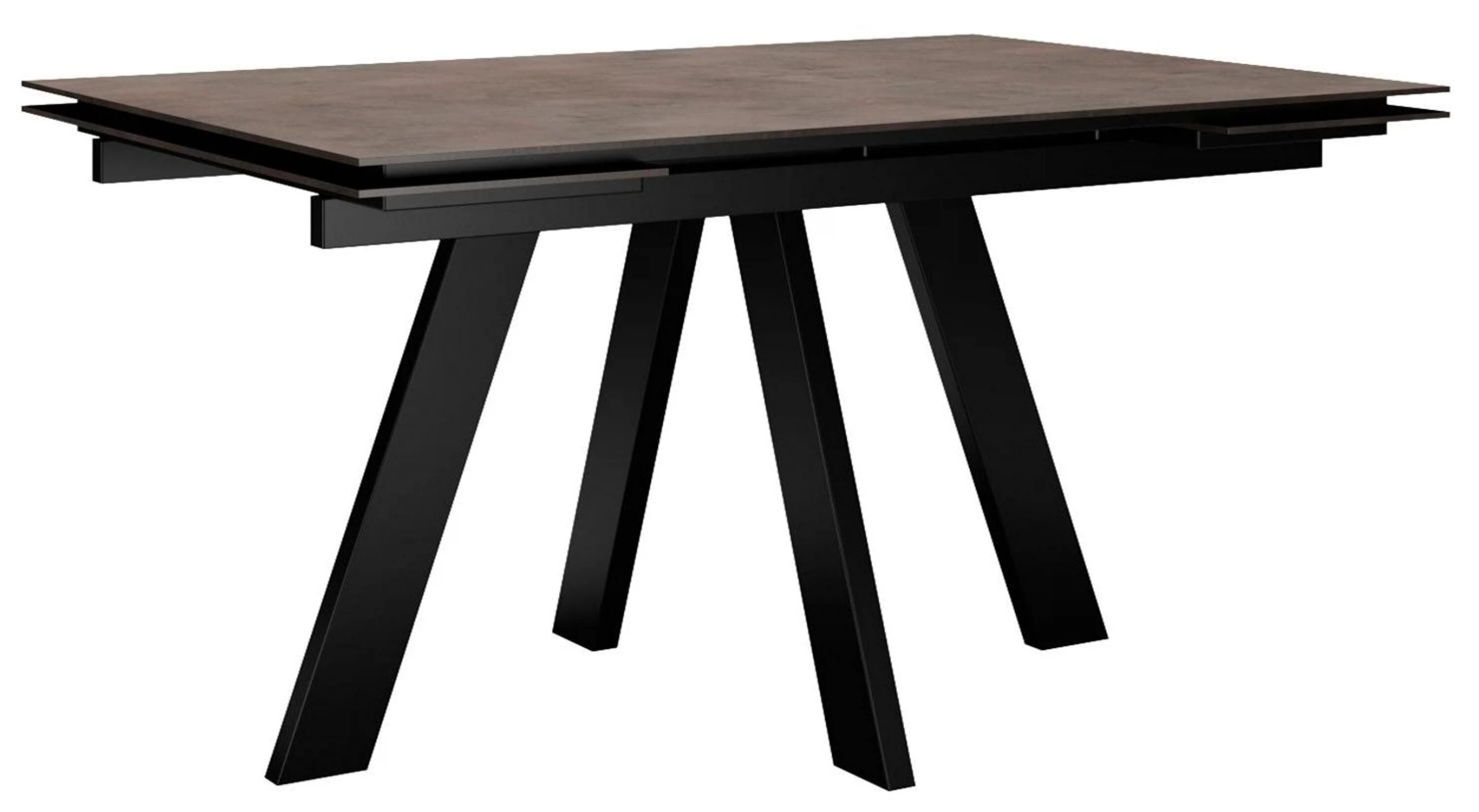 Изображение товара Стол DikLine DM140 Хромикс бронза с черными опорами, раскладной, прямой