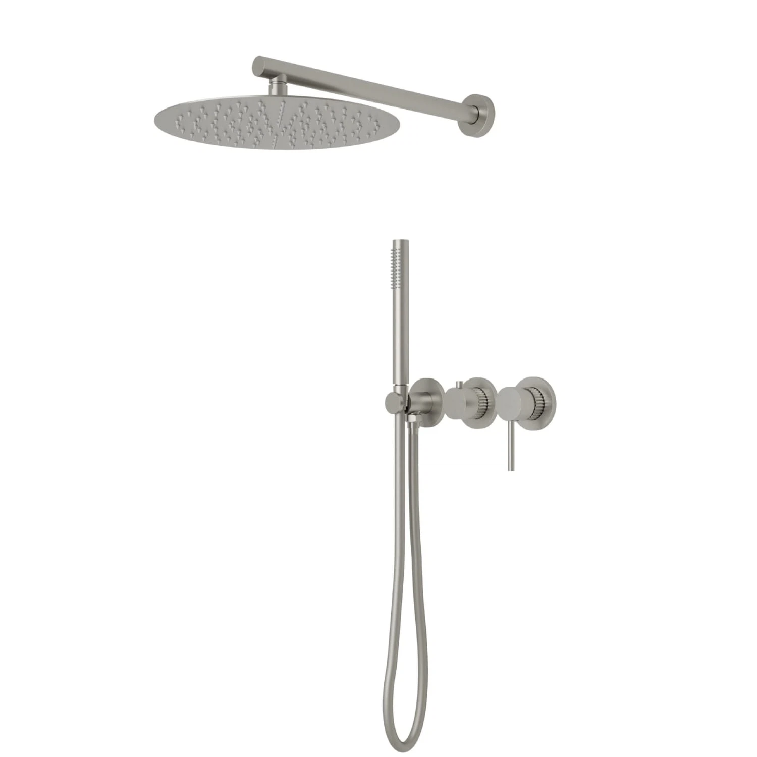 Изображение товара Душевой Комплект Groove Vsfw-4g01bn Встраиваемый, 2 Режима, 30см Верх Душ, Брашированный Никель