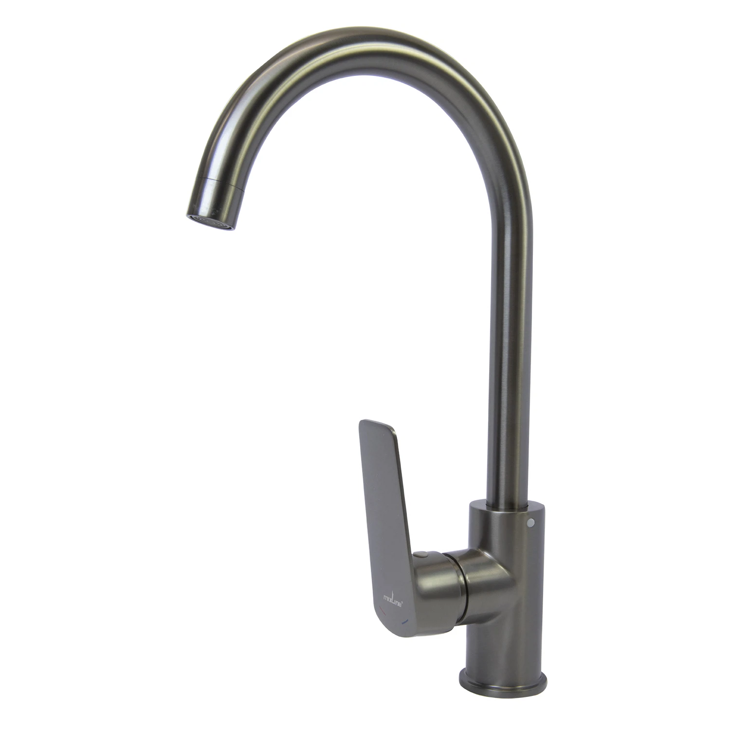 Изображение товара Смеситель для кухни 35k MIXLINE ML15-031GR высокий излив графит современный