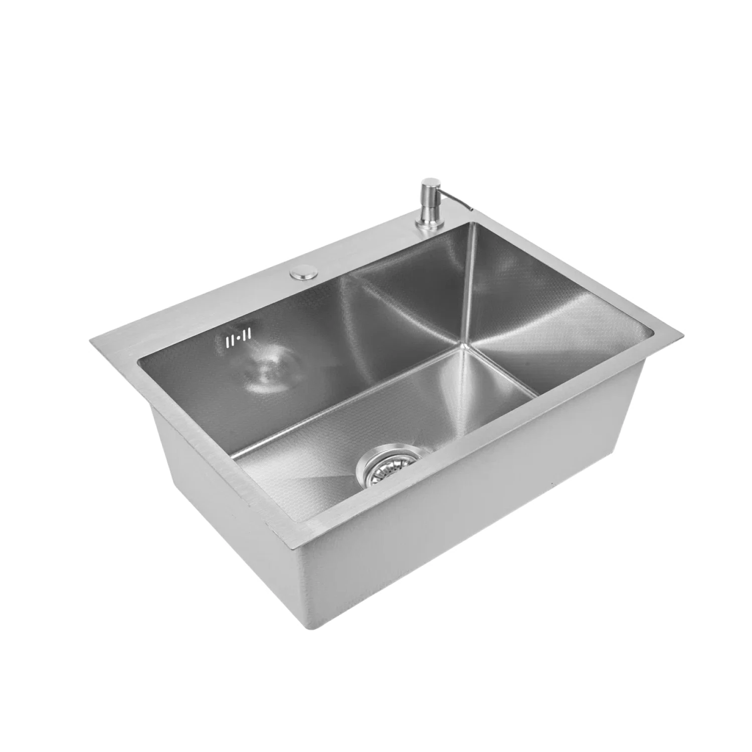 Изображение товара Мойка кухонная из нержавеющей стали WISENT WS36045BD 60х45 с сифоном и переливом