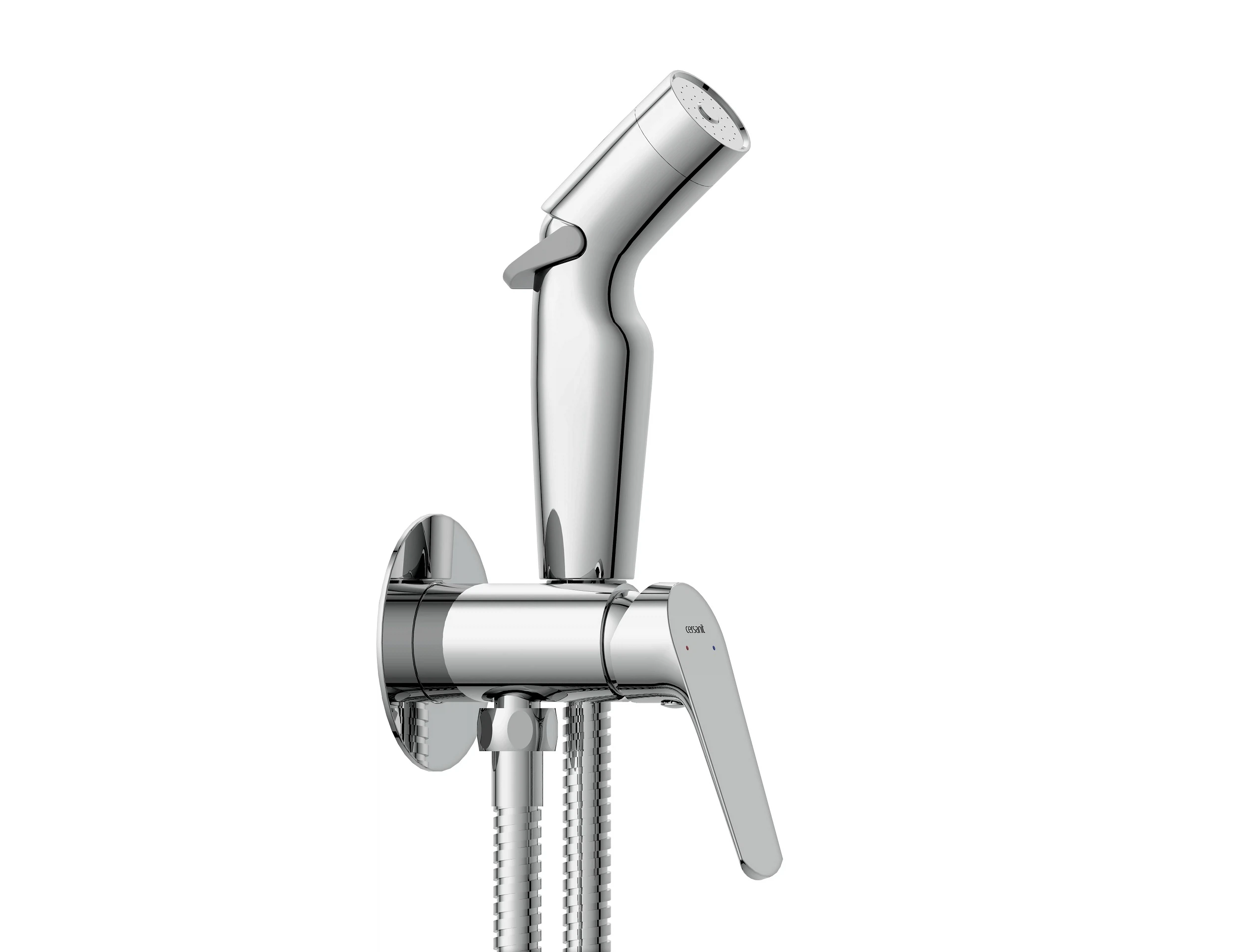 Изображение товара Смеситель с гигиеническим душем FLAVIS встраиваемый однорычажный хром