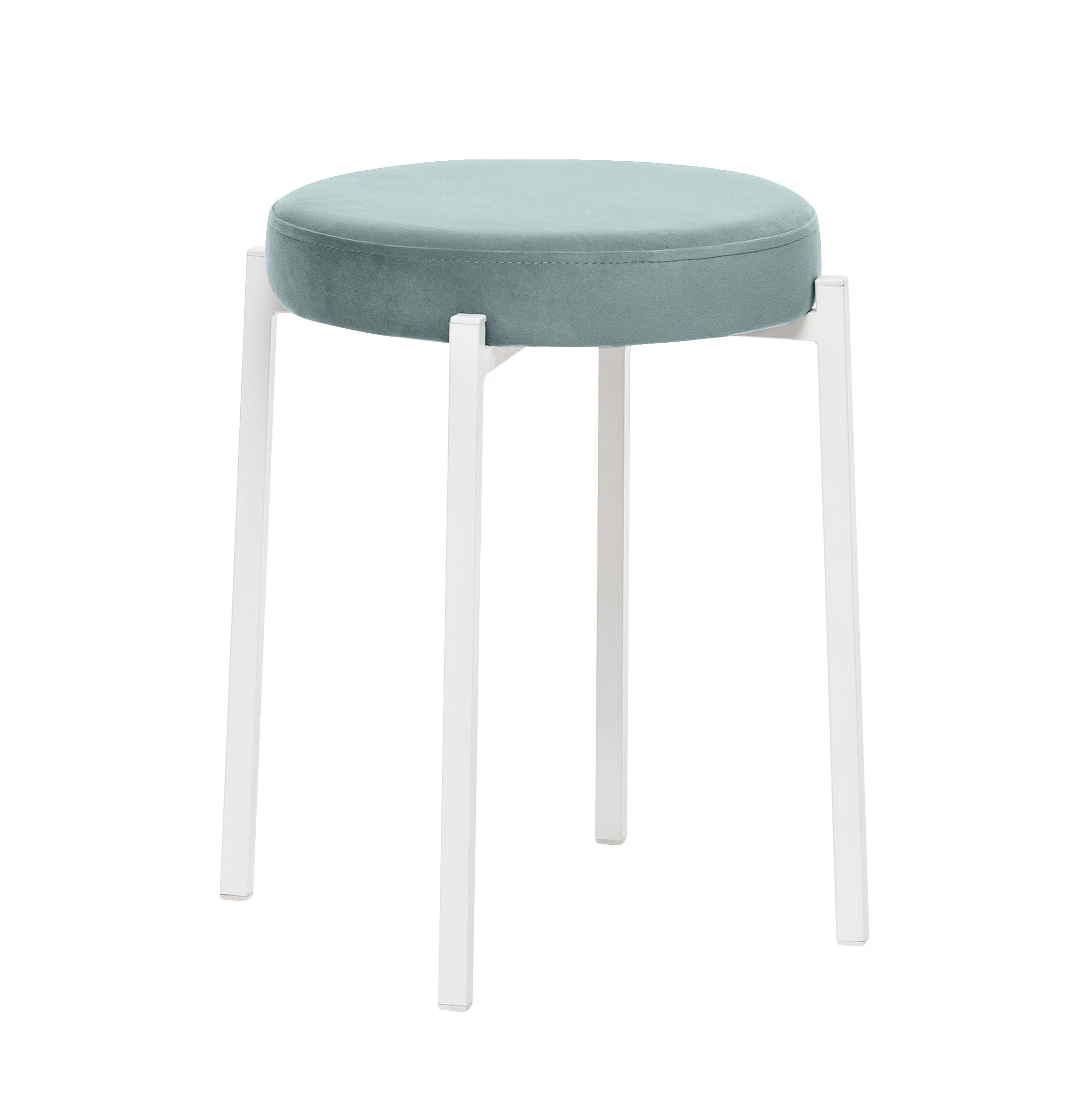 Изображение товара Современный табурет Leset Авис белый/зеленый в стиле модерн, устойчивый и удобный