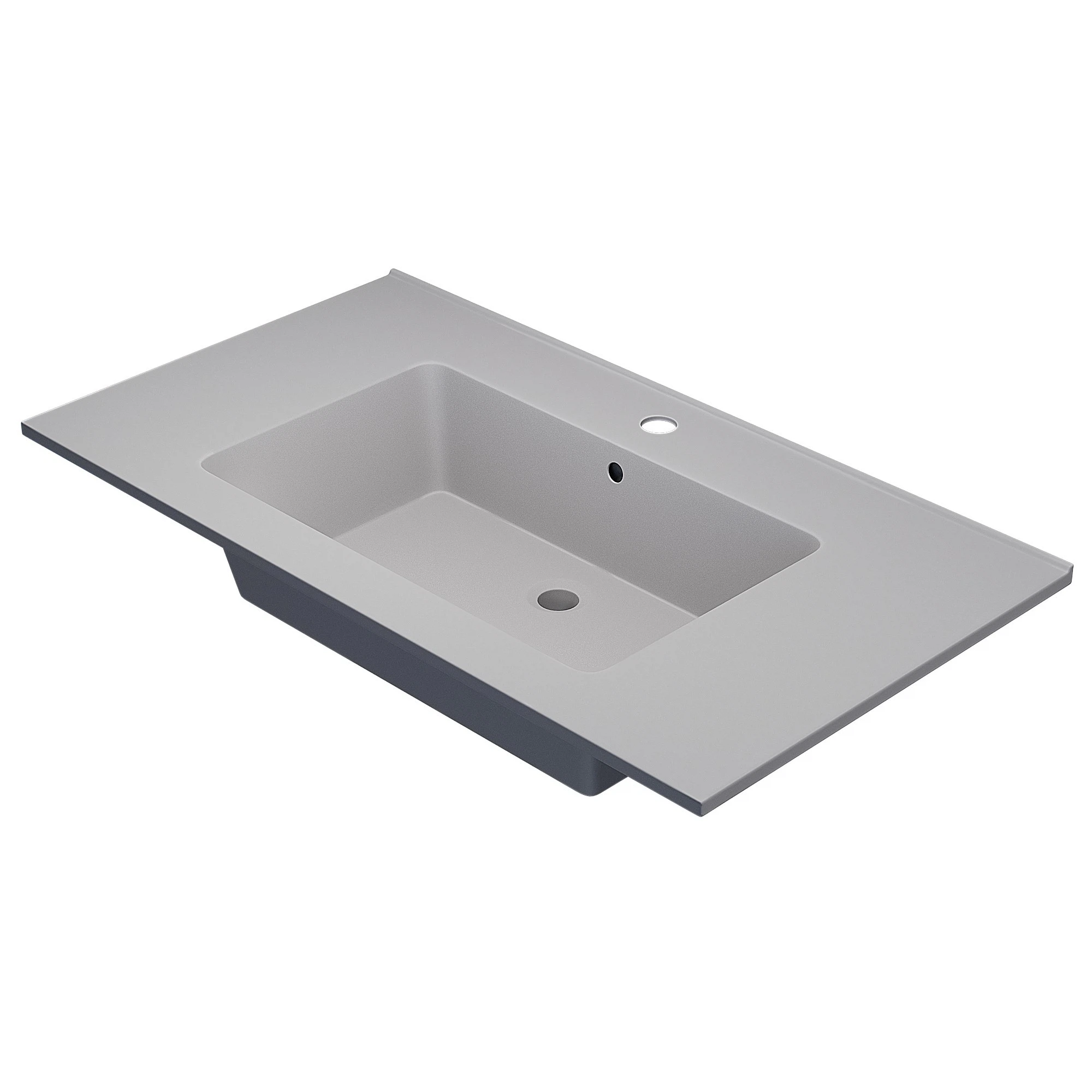 Изображение товара Раковина кварцевая Uperwood Parma Quartz 85х47,5х15,8 см, прямоугольная, белая матовая, жасмин