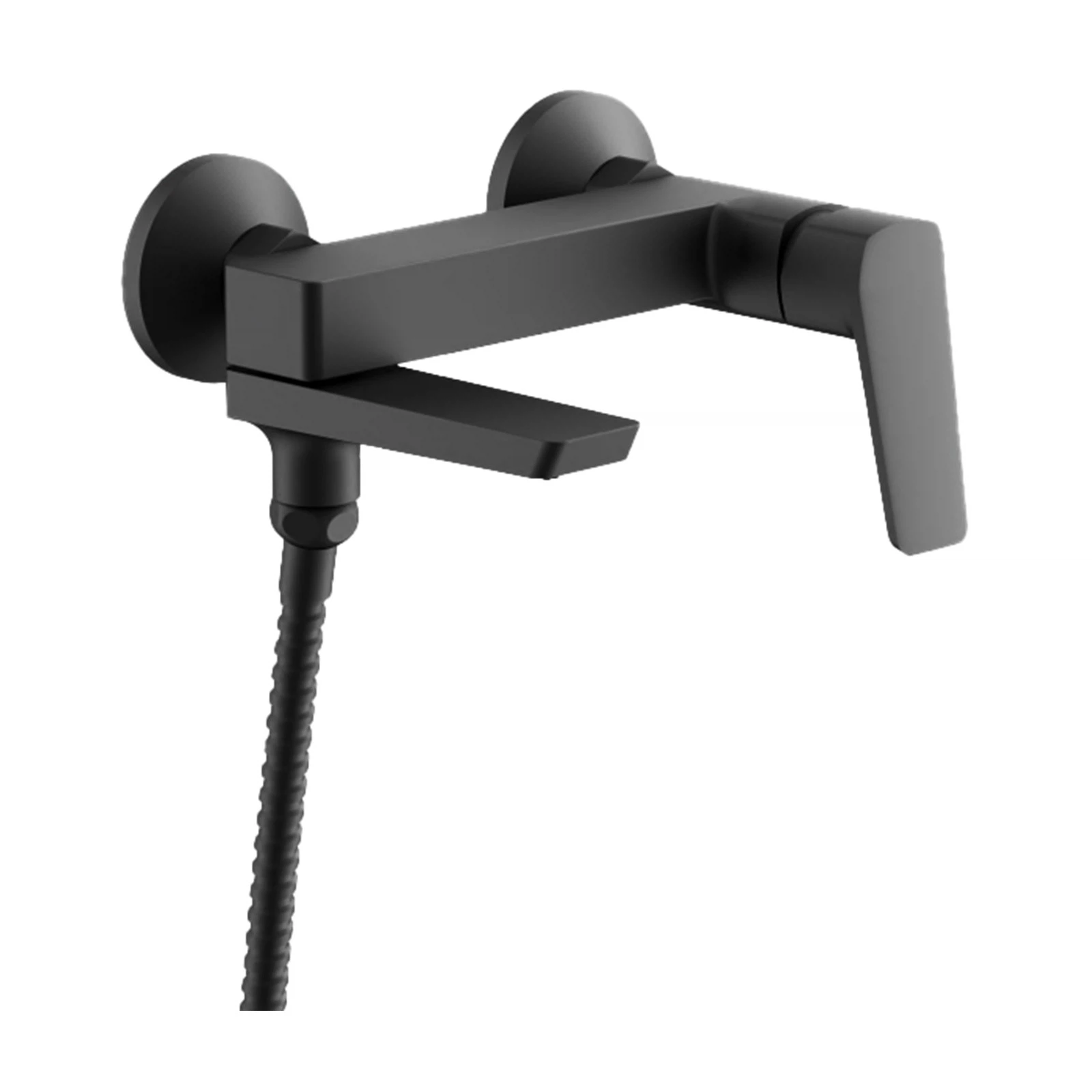 Изображение товара BELZ B60715-7 смеситель с душем, черный, настенный