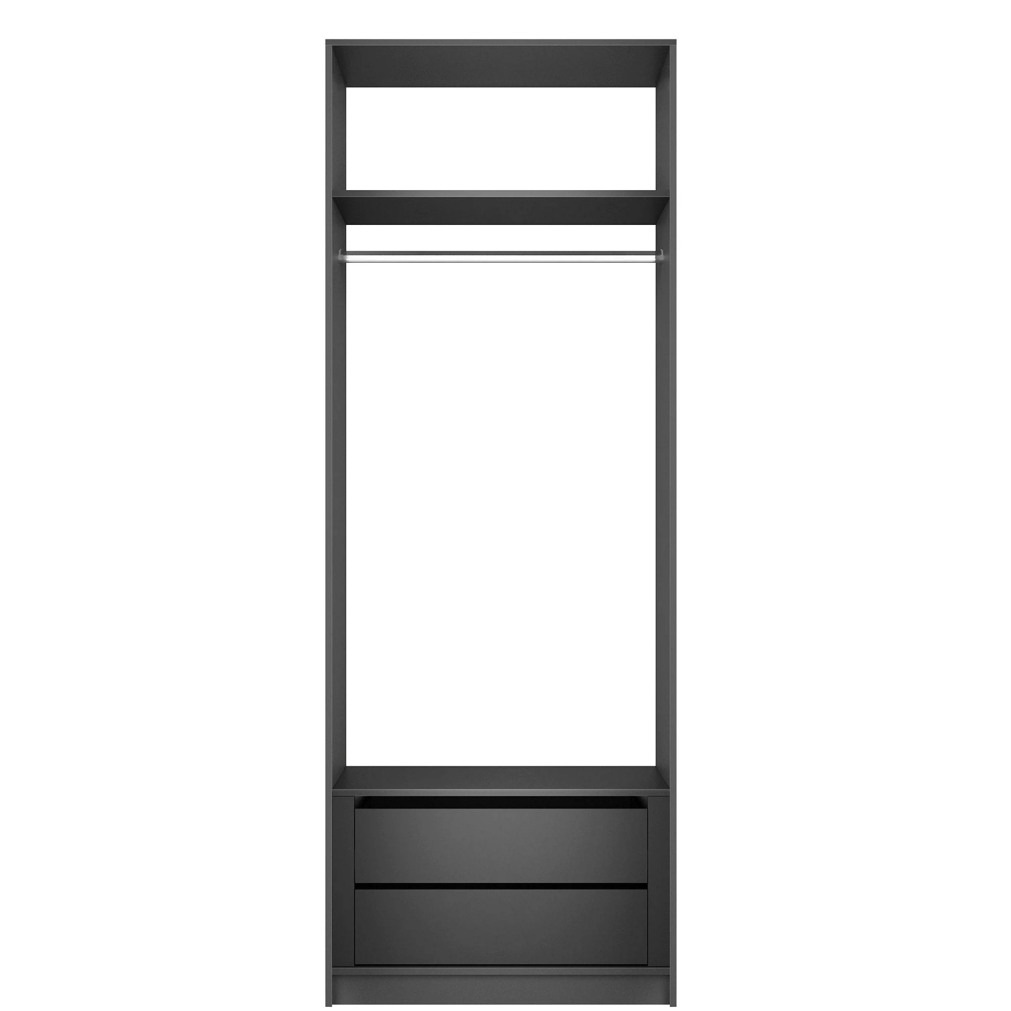 Изображение товара Модуль прямой для гардеробной серии Локер, серый диамант, 81x51x220 см