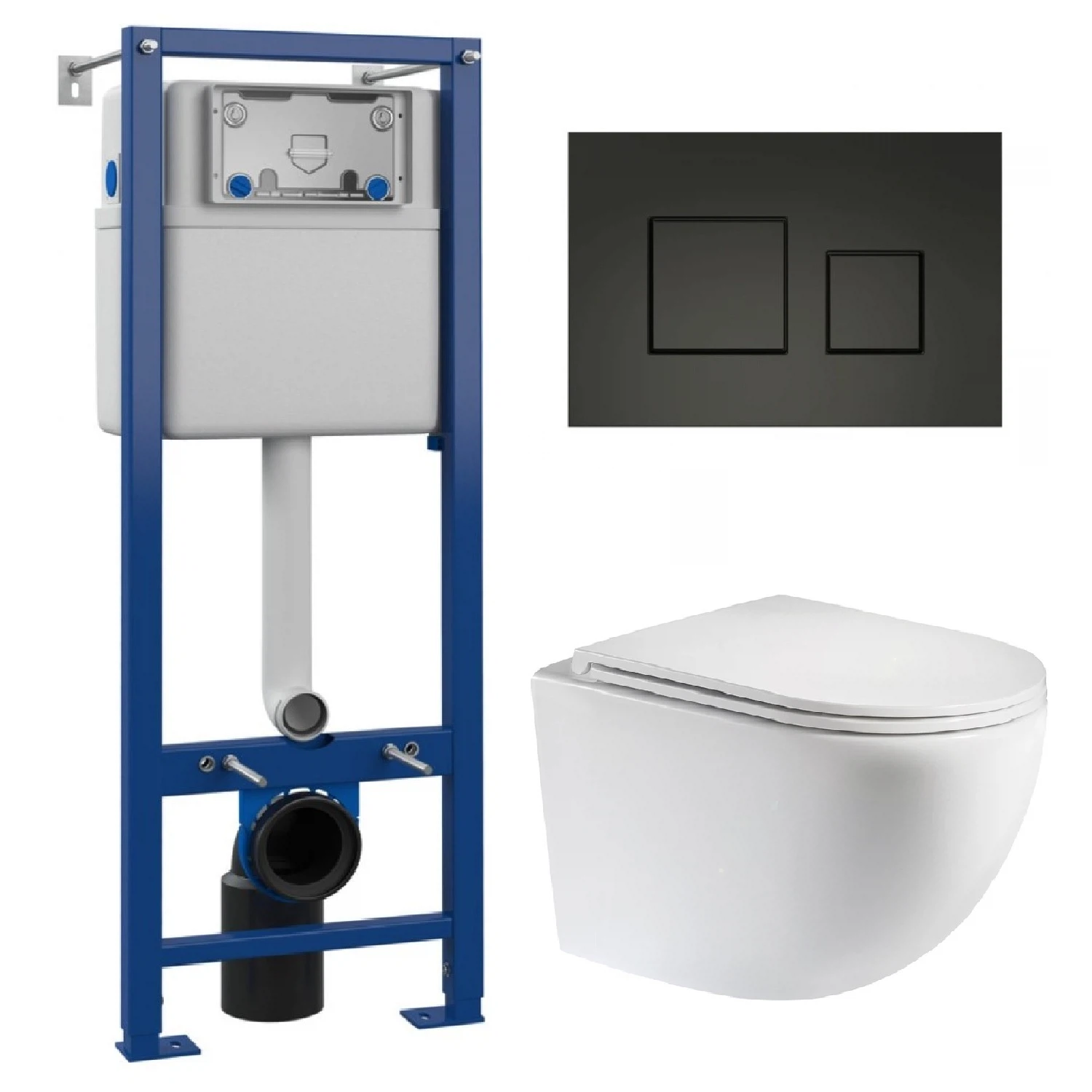 Изображение товара Комплект Maretti 3 в 1: унитаз EA10PBM73-844, инсталляция AC11P5211, кнопка AC12KA-560