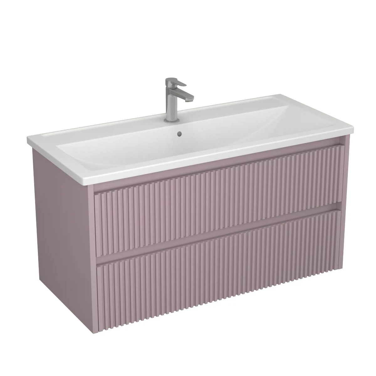 Изображение товара Подвесная тумба с раковиной Veneciana Aterno 100 пудра матовый 988 мм